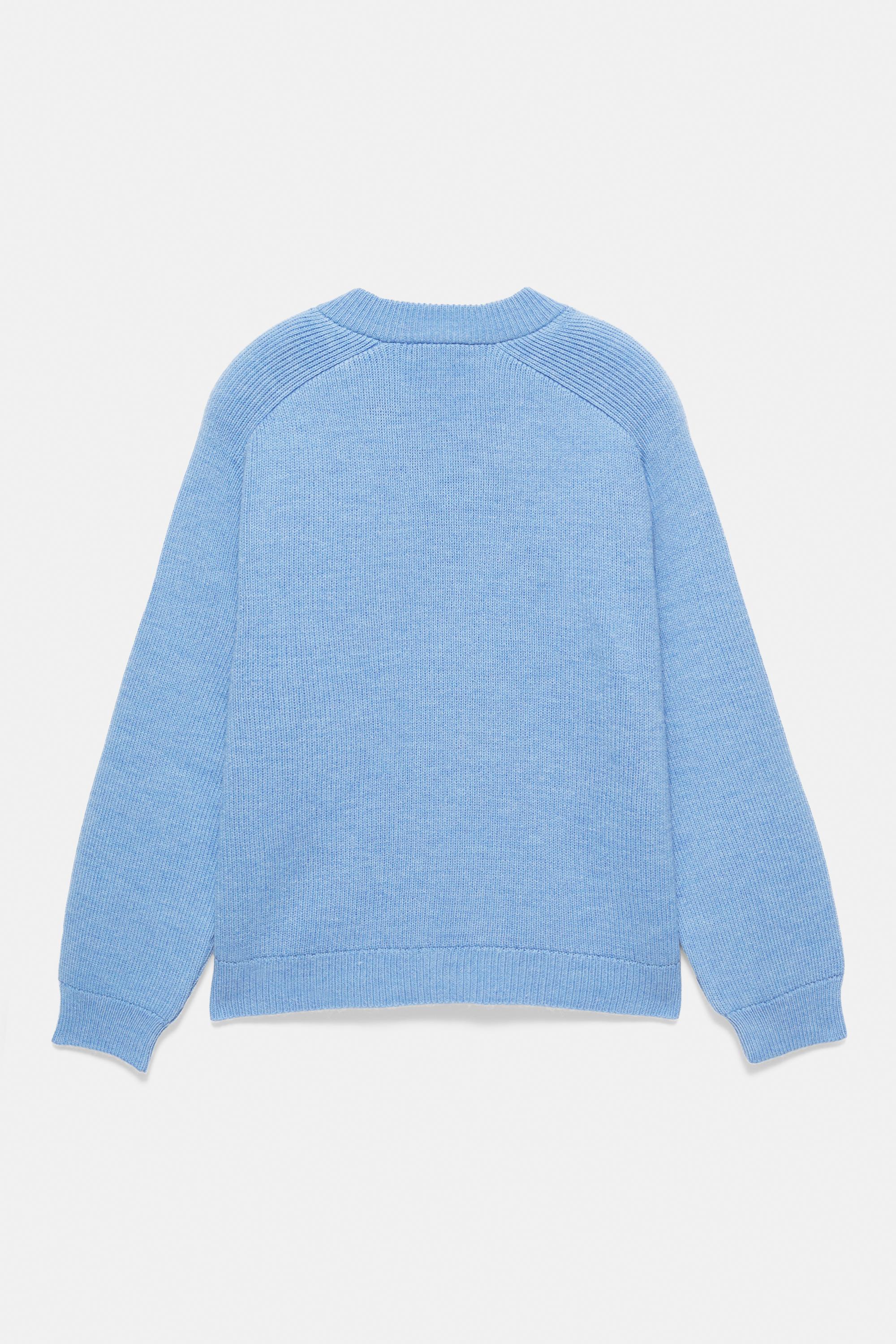 Pull&Bear Fitilli örgü V yaka kazak görsel 4