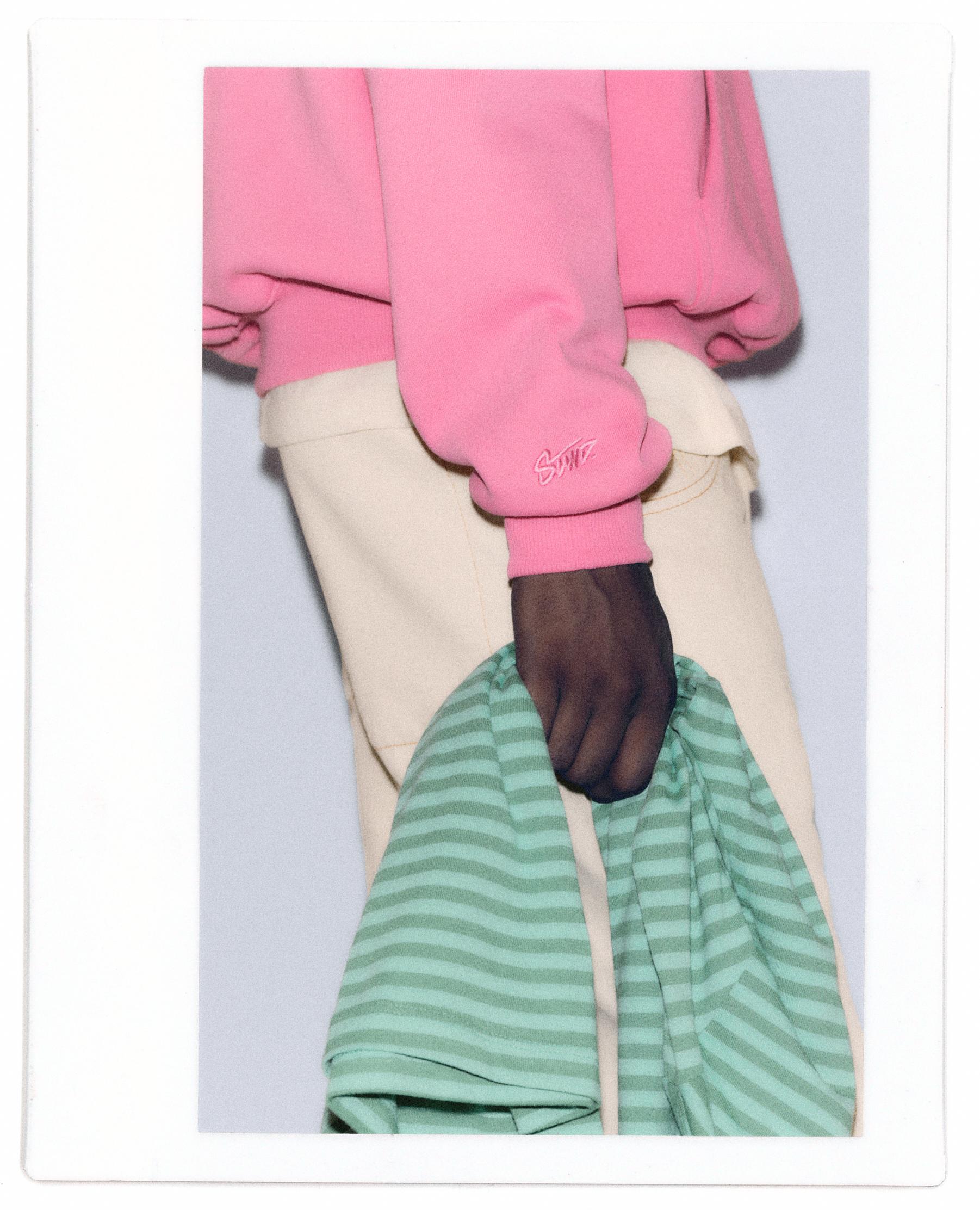 STWD boxy-fit logo hoodie — Pink