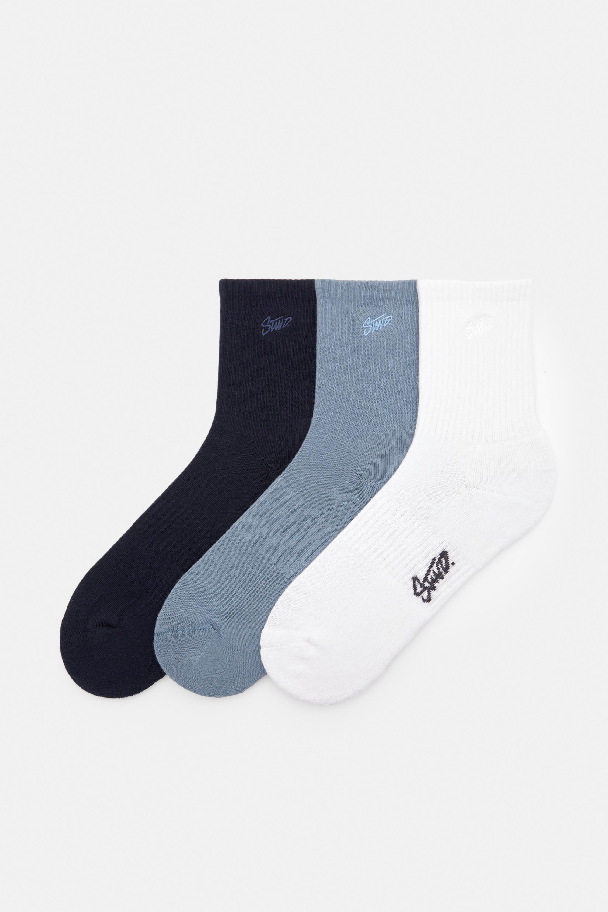3er-Pack Mittellange Socken