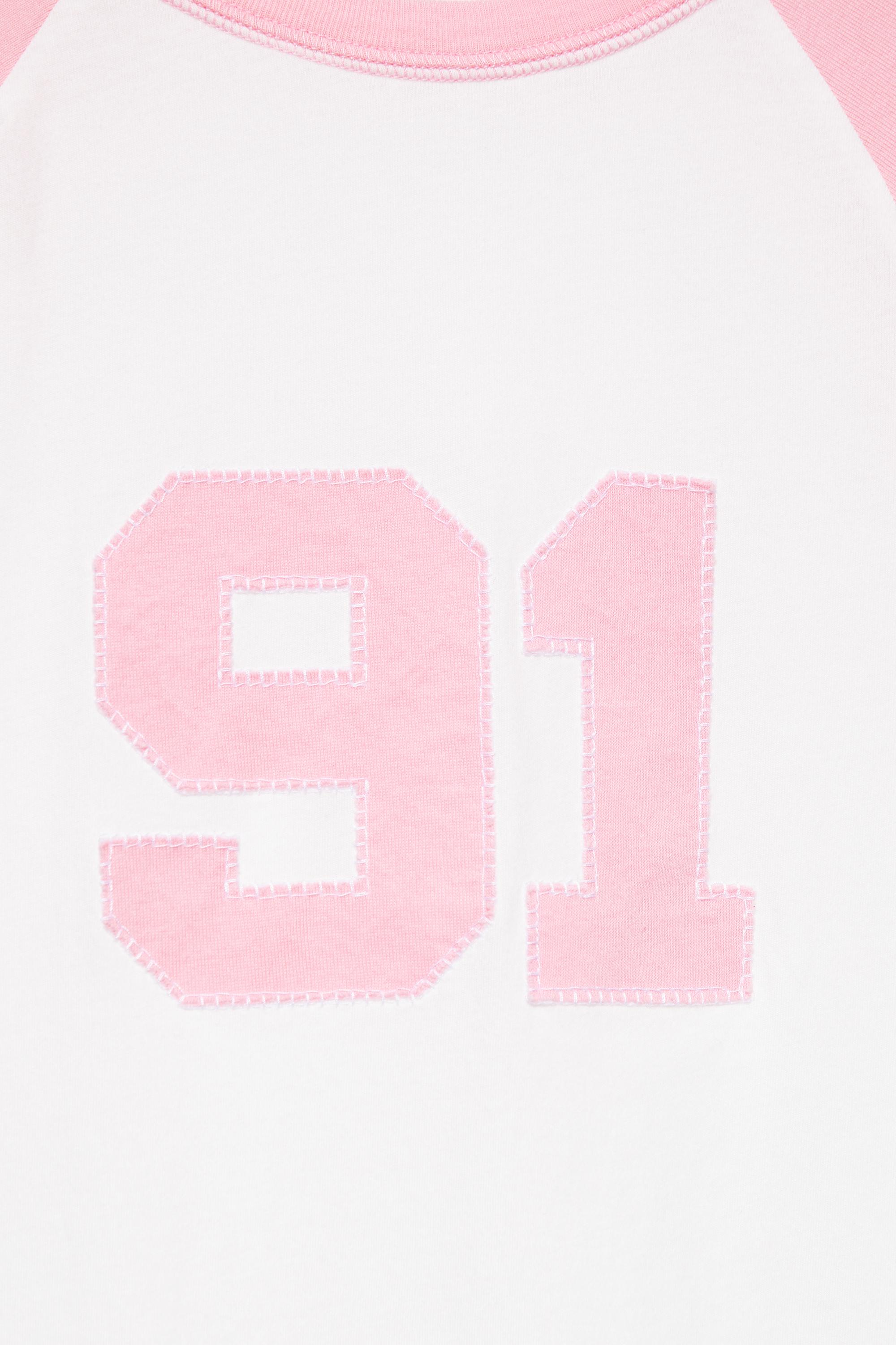 Number raglan T-shirt — Ice