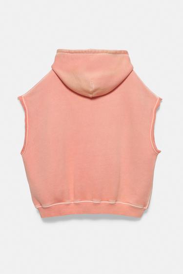 Sleeveless hoodie — Coral 7