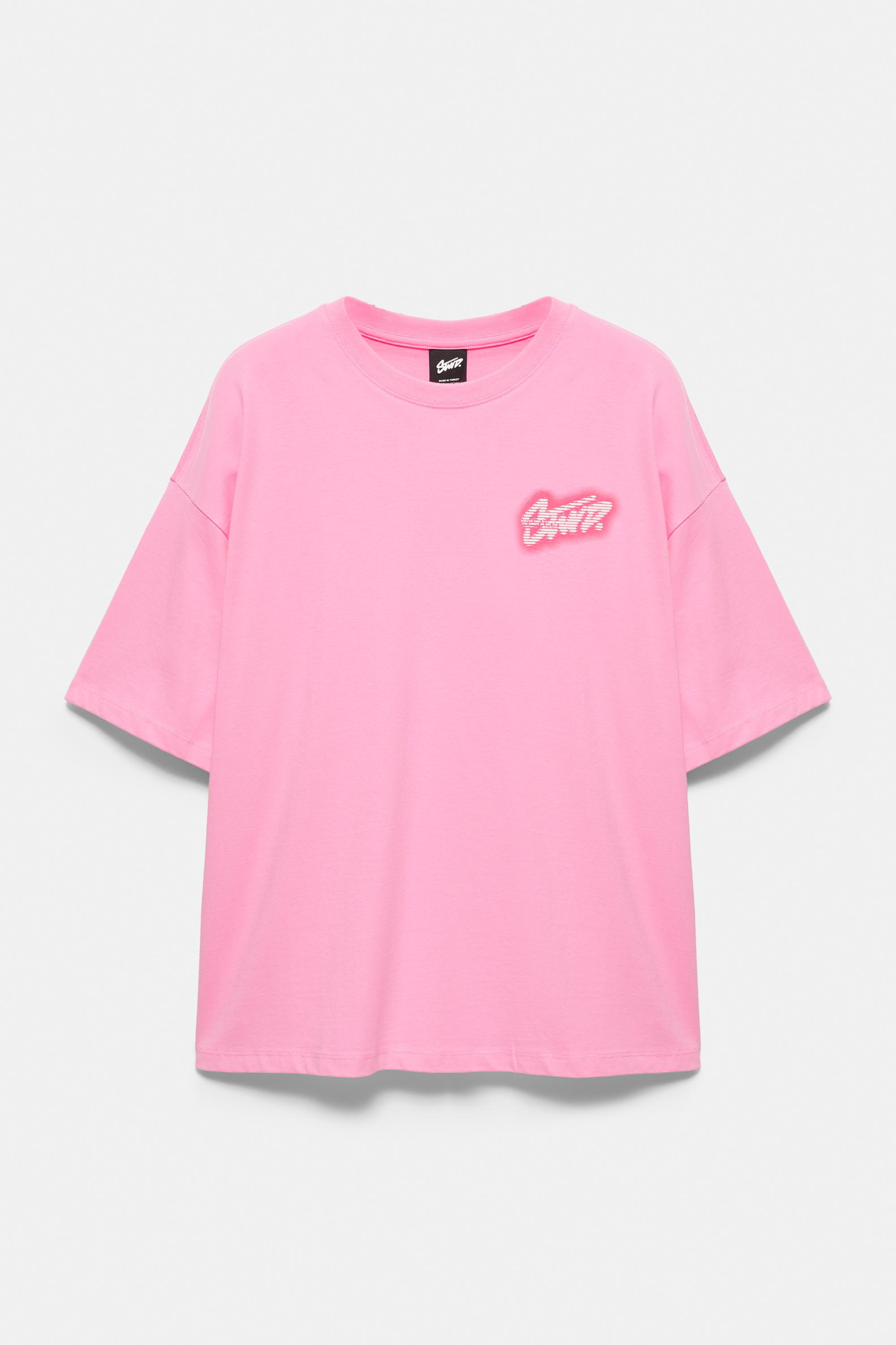 STWD boxy graphic T-shirt — Pink