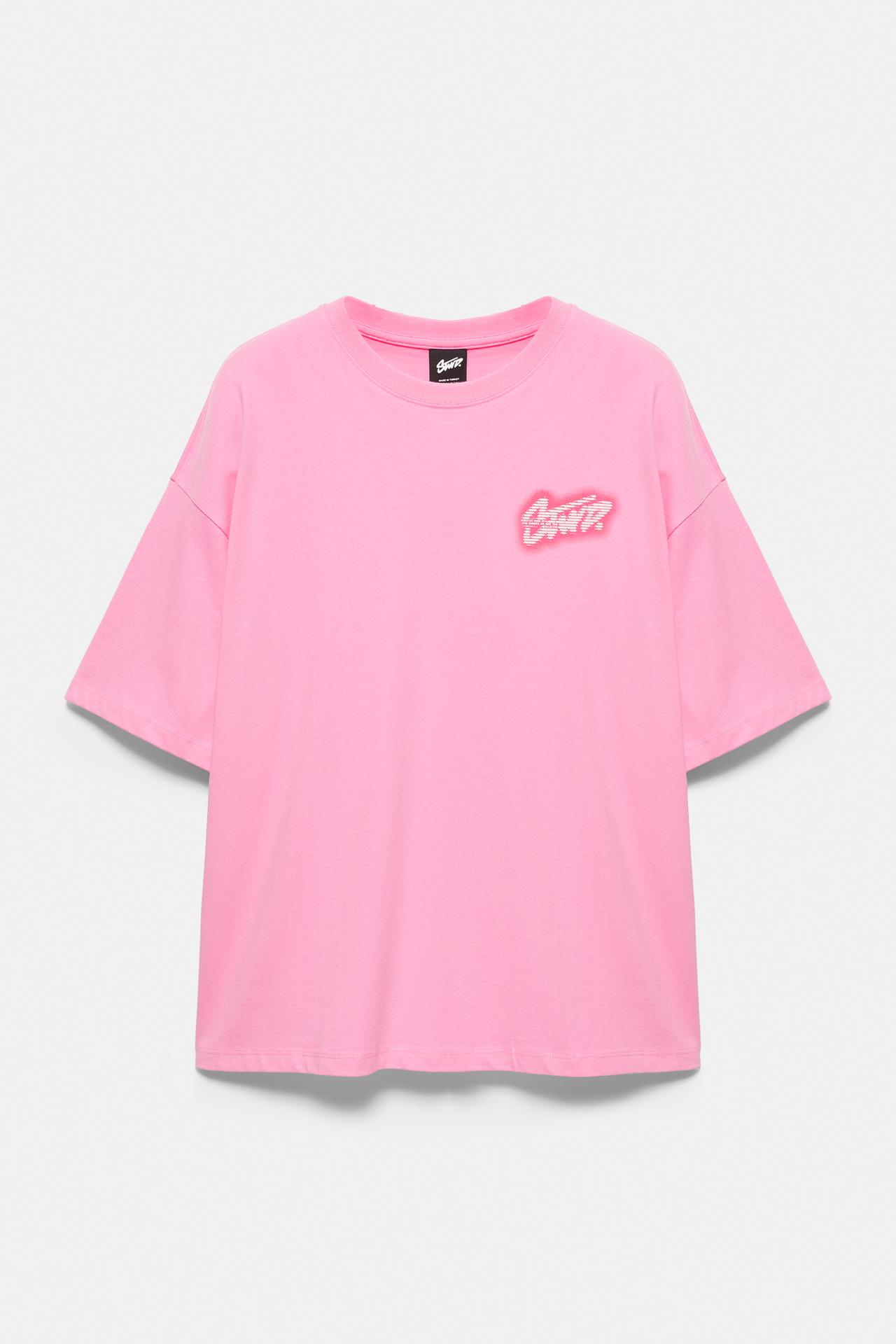 STWD boxy graphic T-shirt — Pink