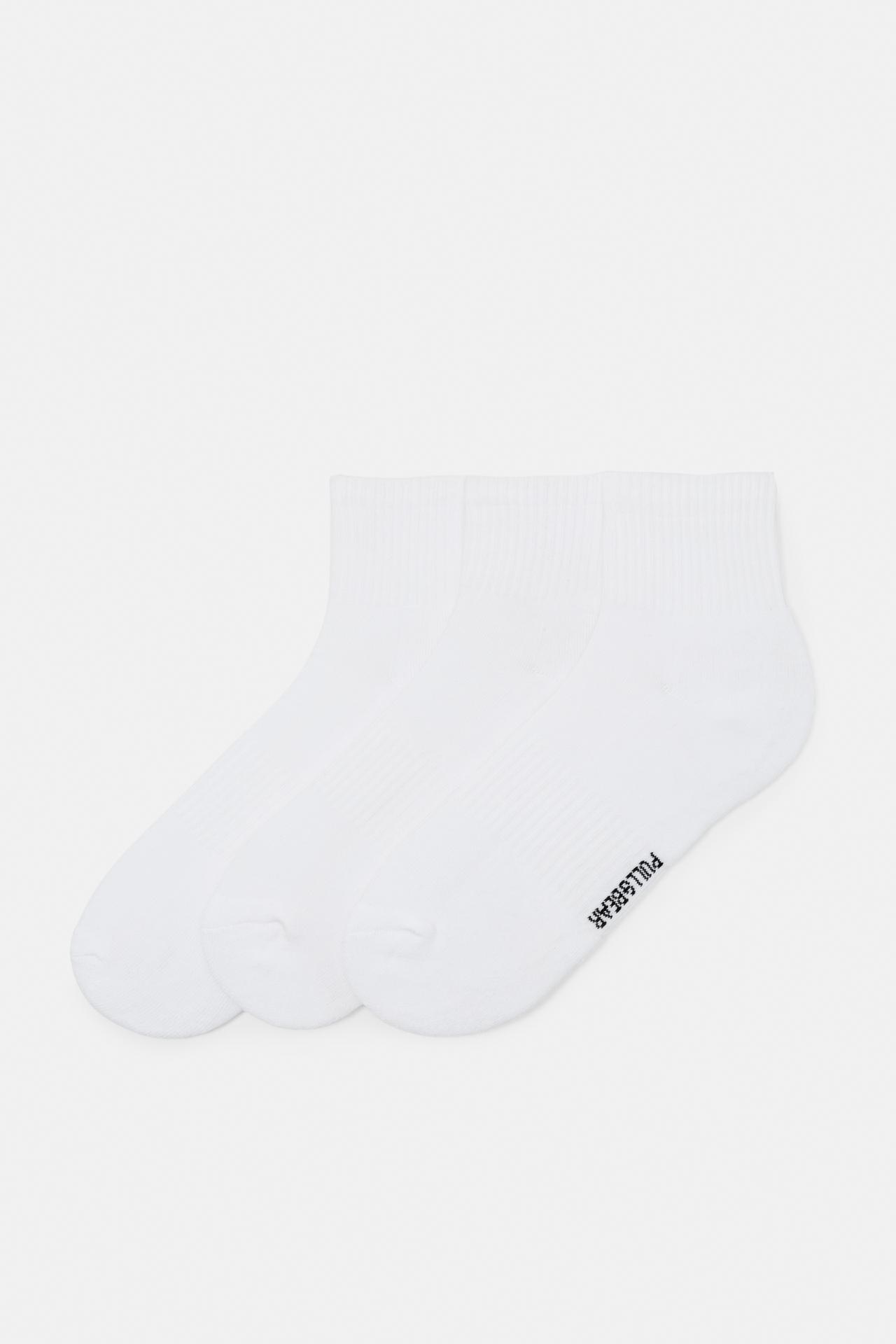 Pack of 3 mid-calf socks — White