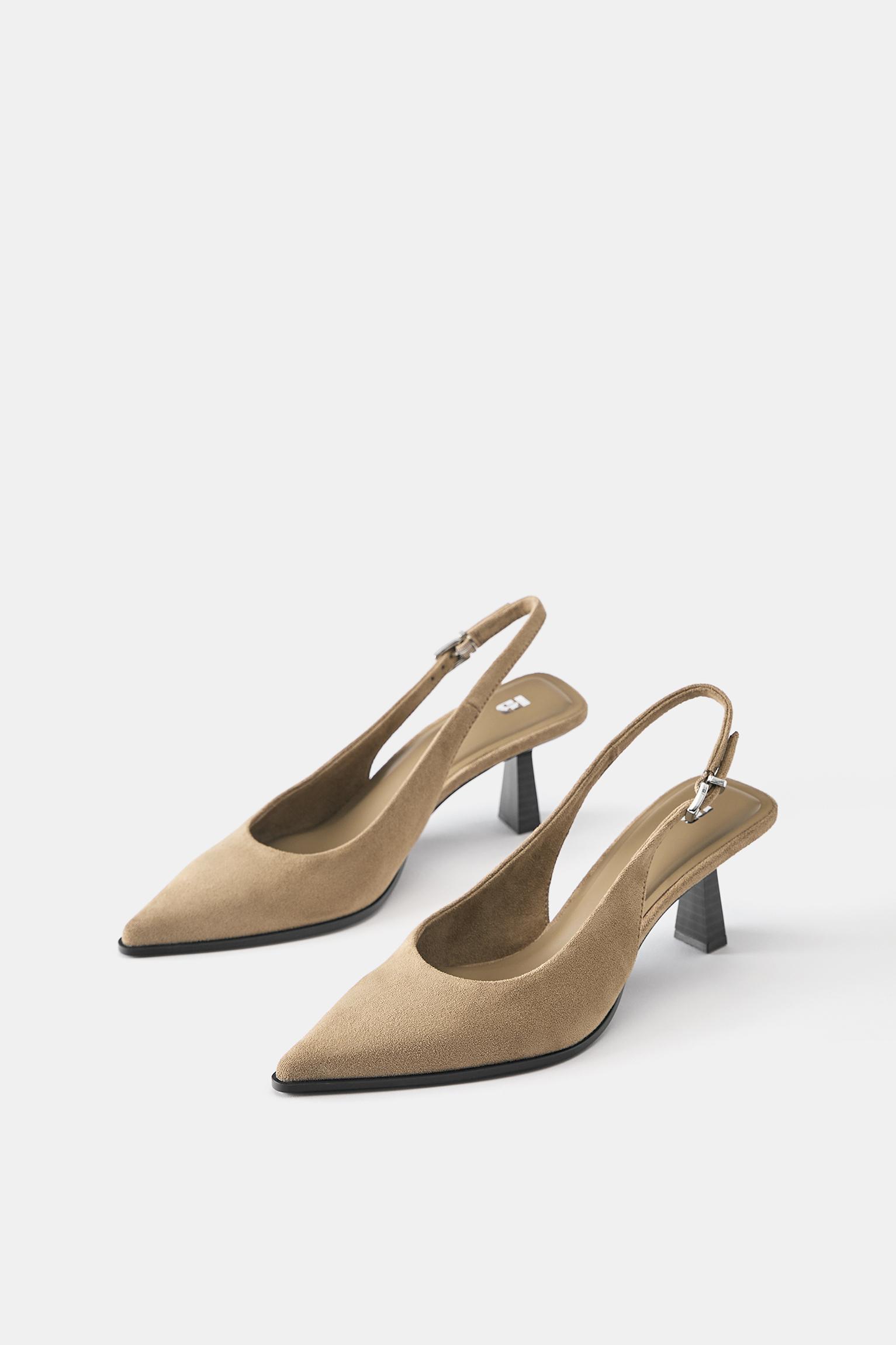 Slingback heels — Sand
