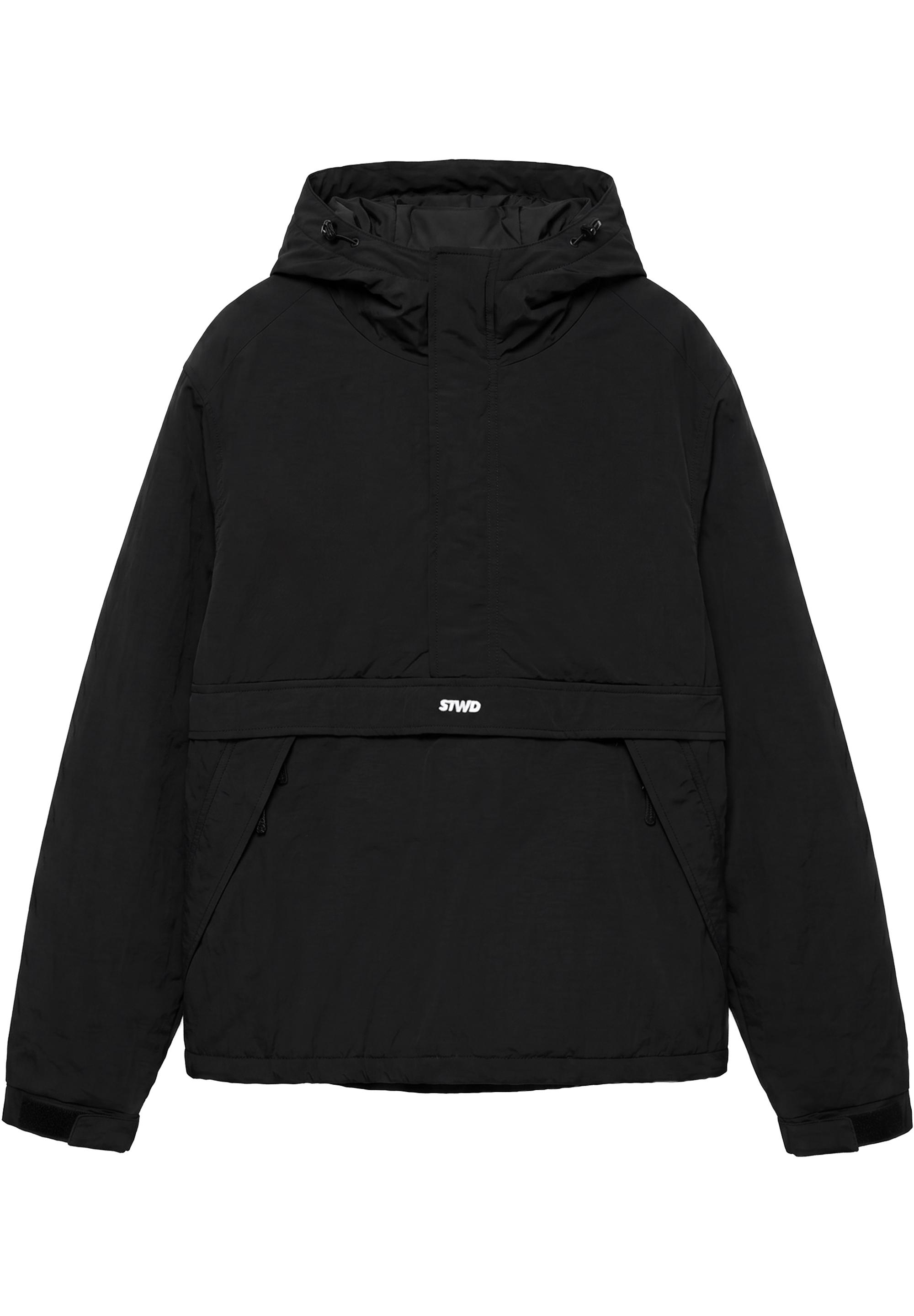 Hooded anorak jacket — Black