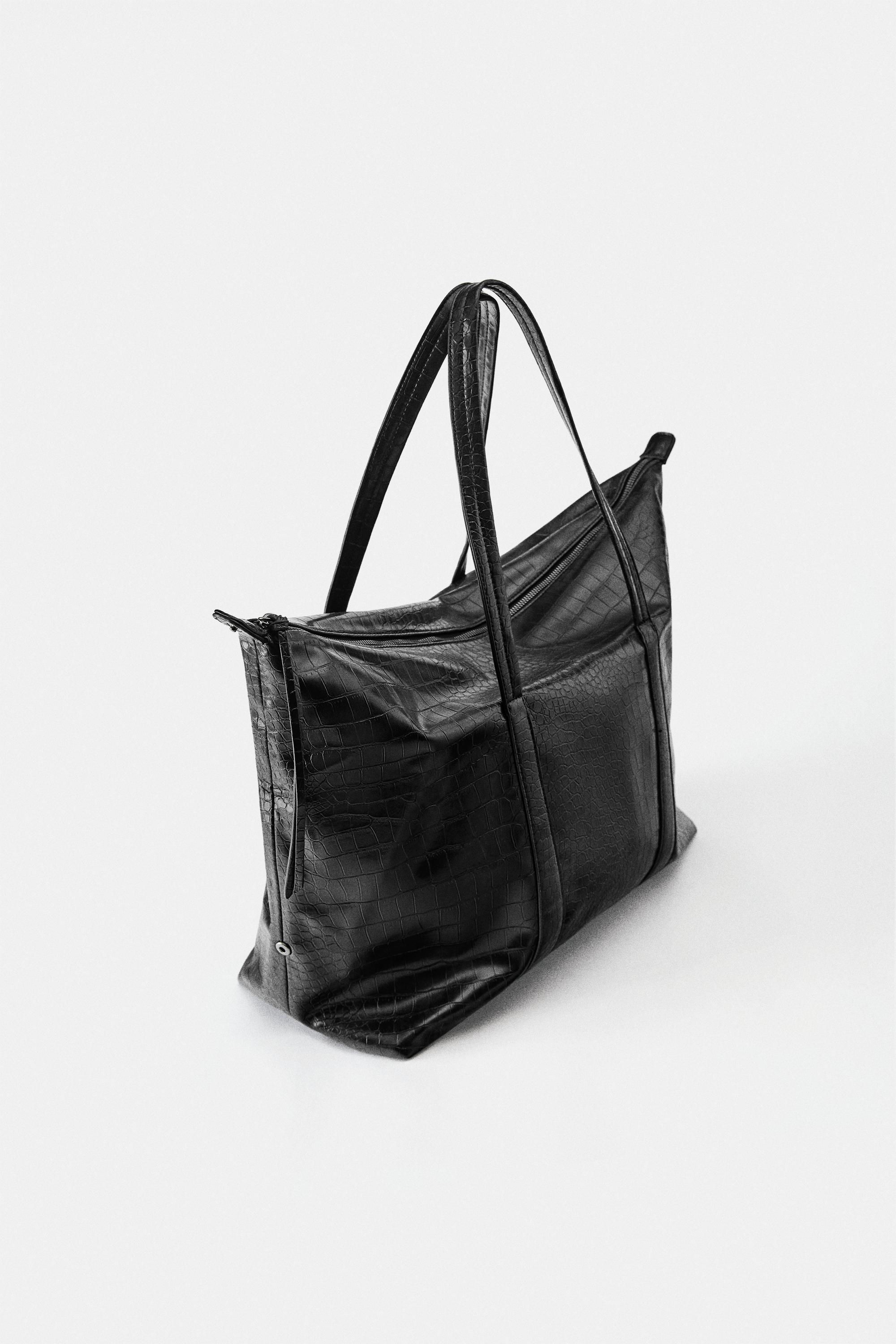 Pull&Bear Dokulu shopper çanta görsel 3