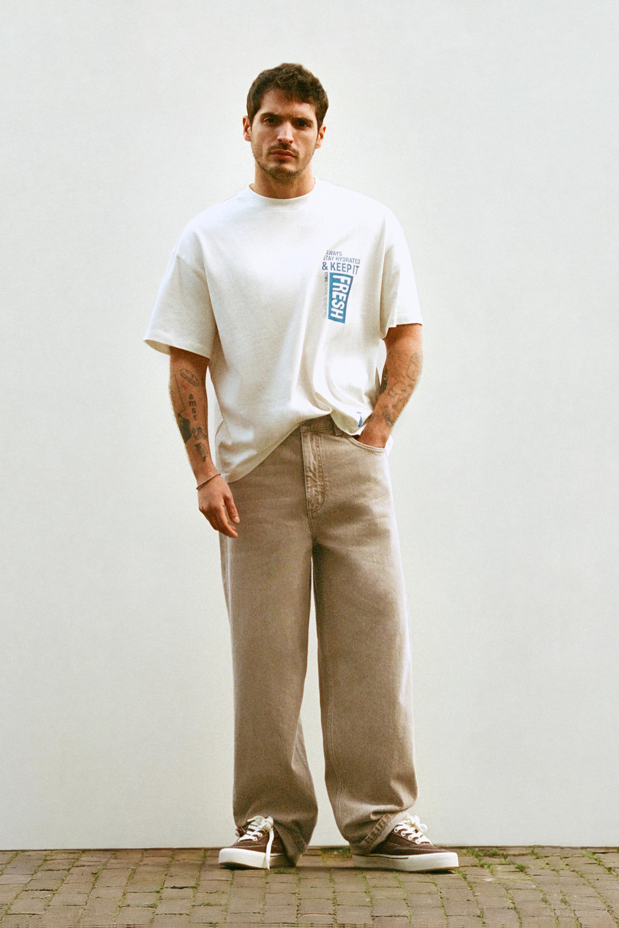 Baggy jeans — Medium ecru