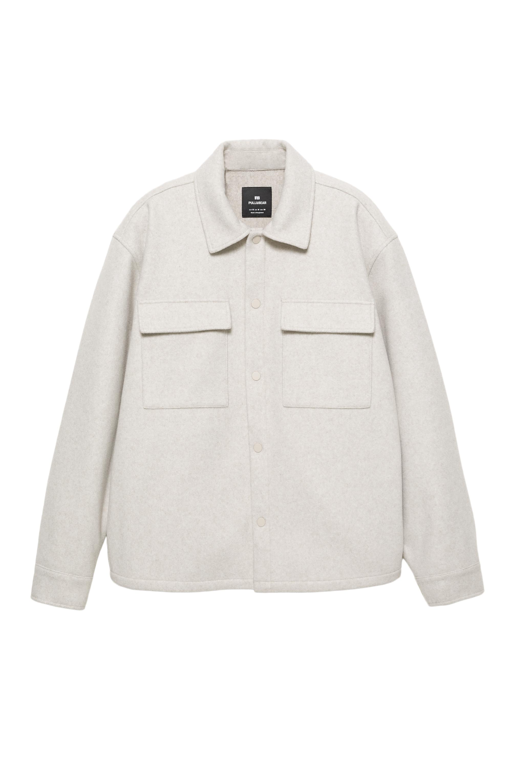 Cepli yünlü ince ceket - Görsel 23