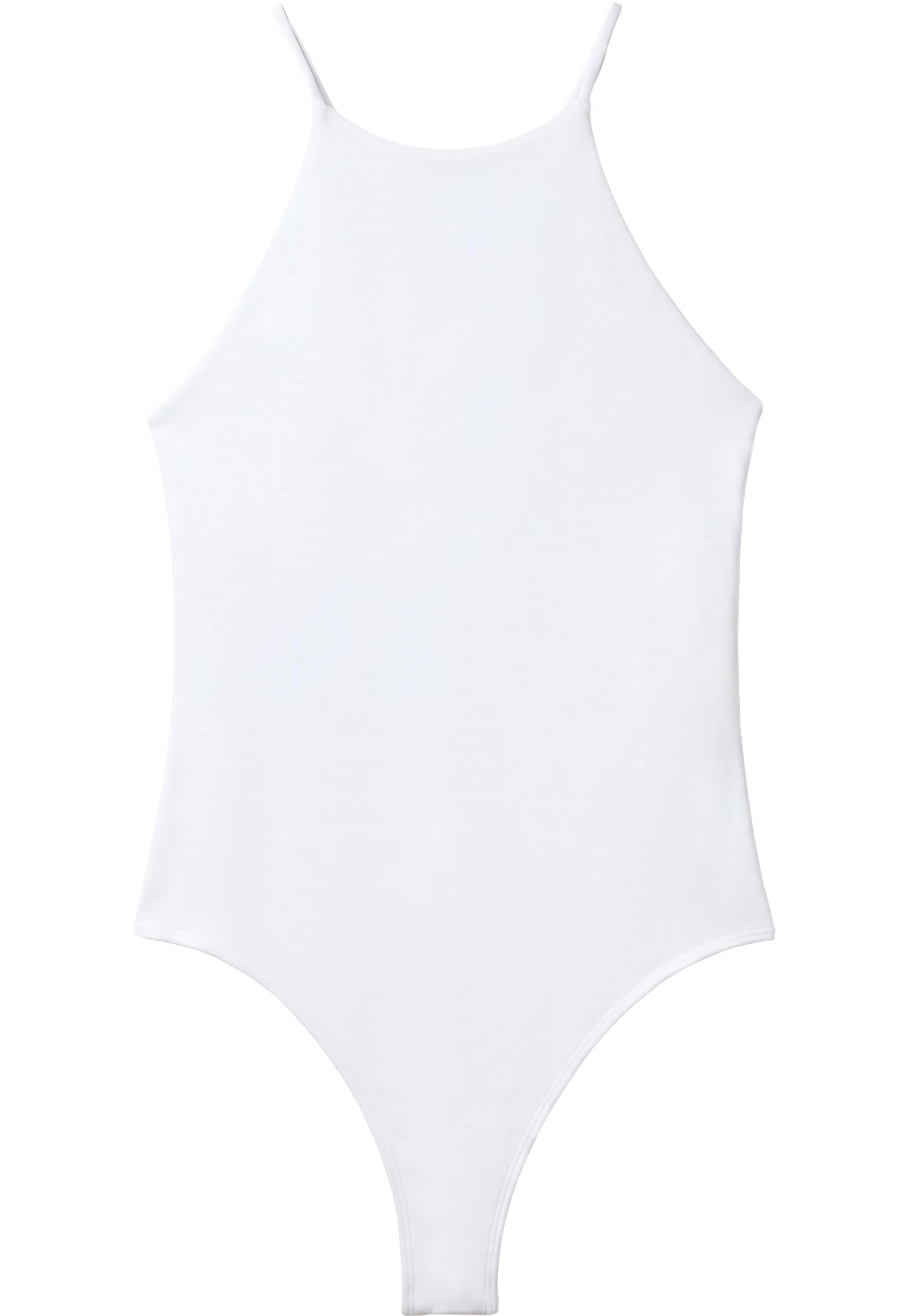 Halter strappy bodysuit — White