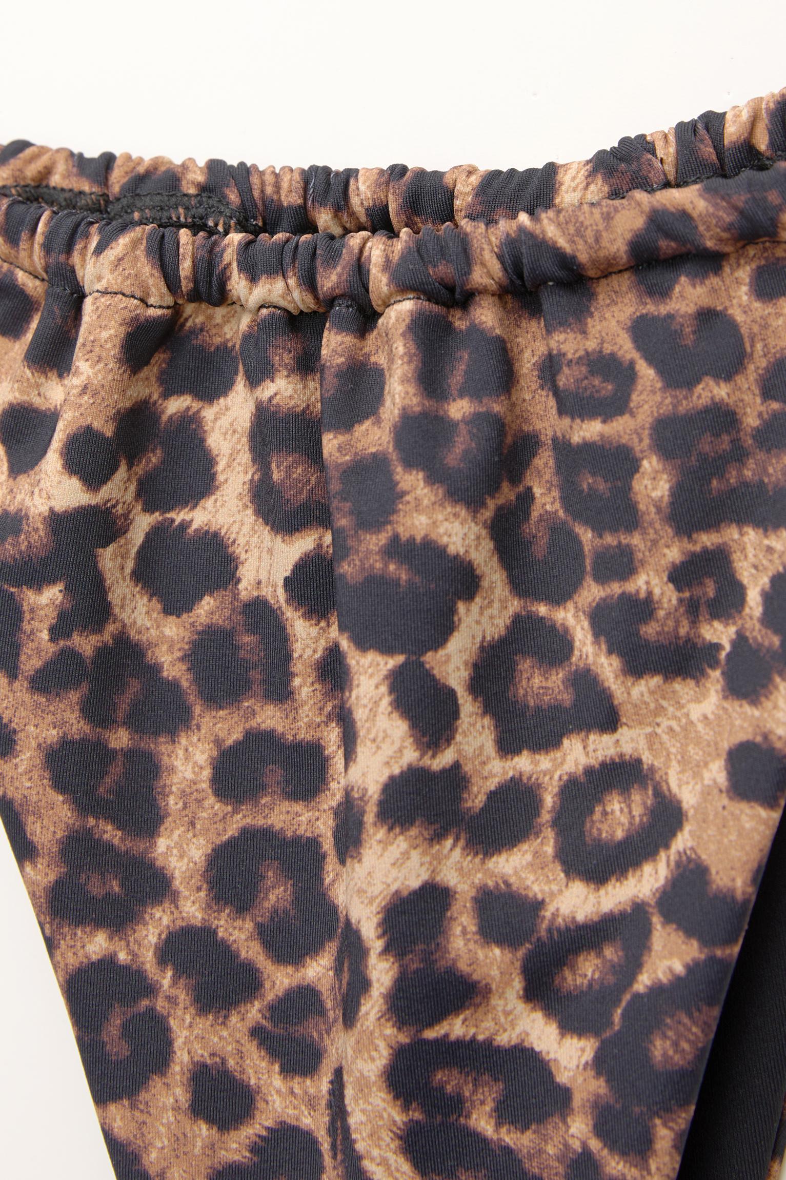 Büzgülü ve leopar desenli bikini altı - Görsel 4