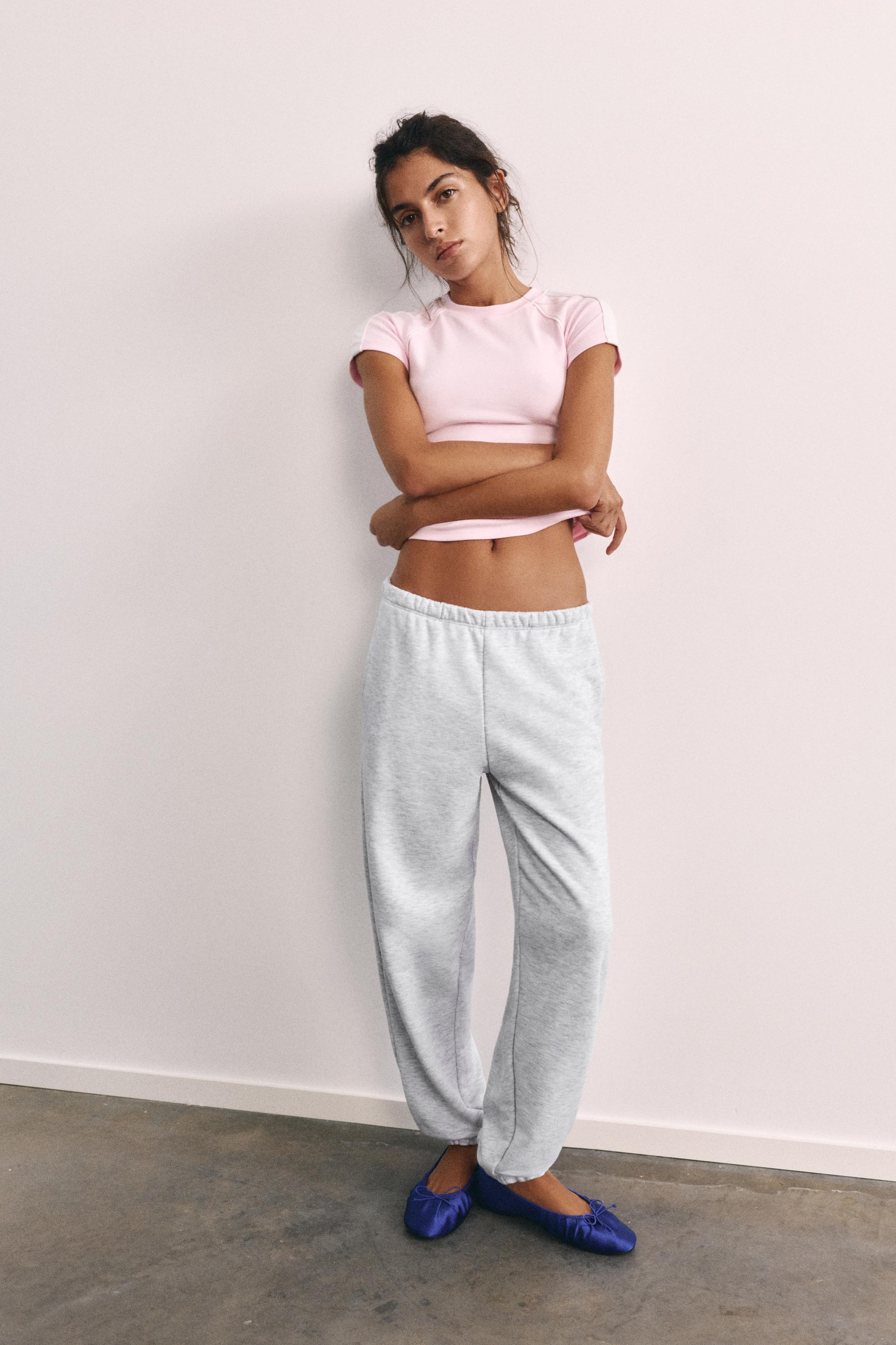 Basic jogger trousers — Grey marl