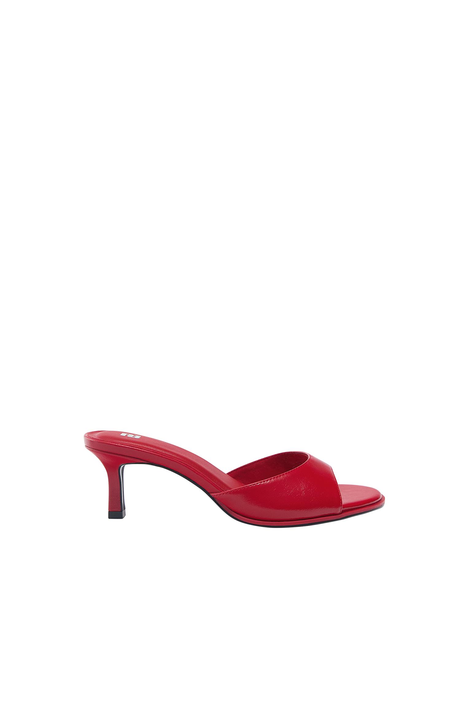 Mule high-heel sandals — Red