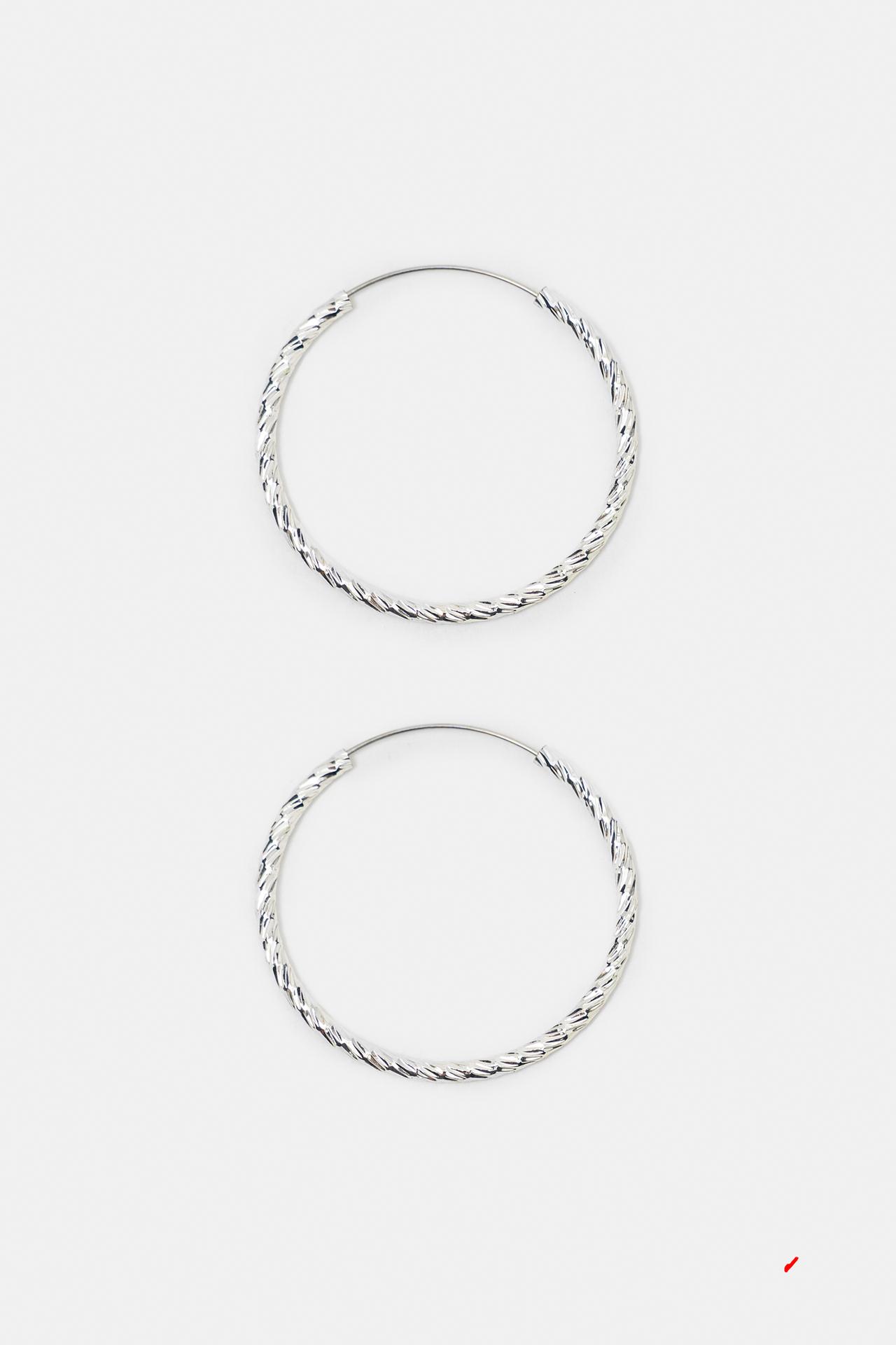 Pack of 3 textured hoop earrings — Gold