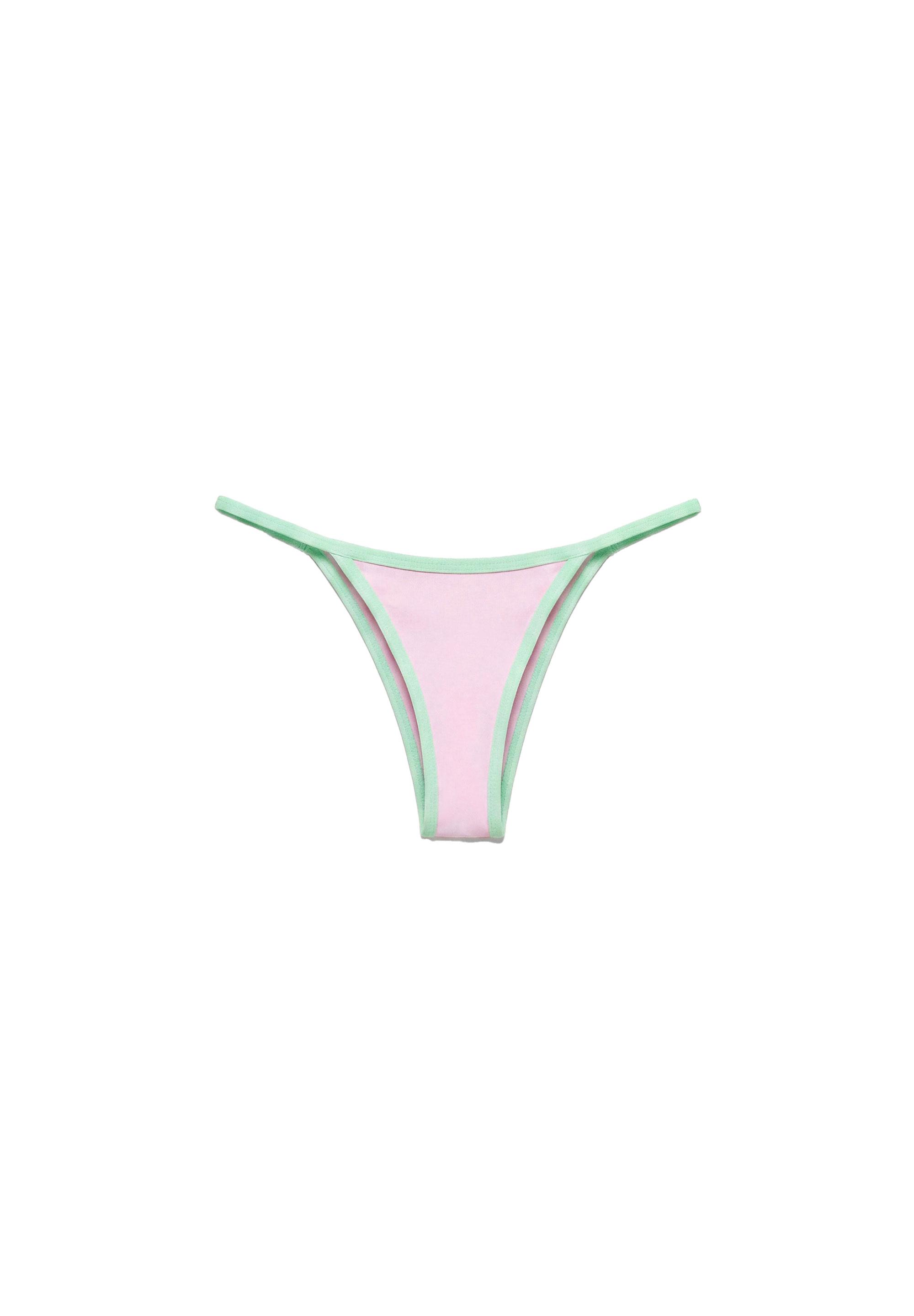 Bikini bottoms with trims — Pink