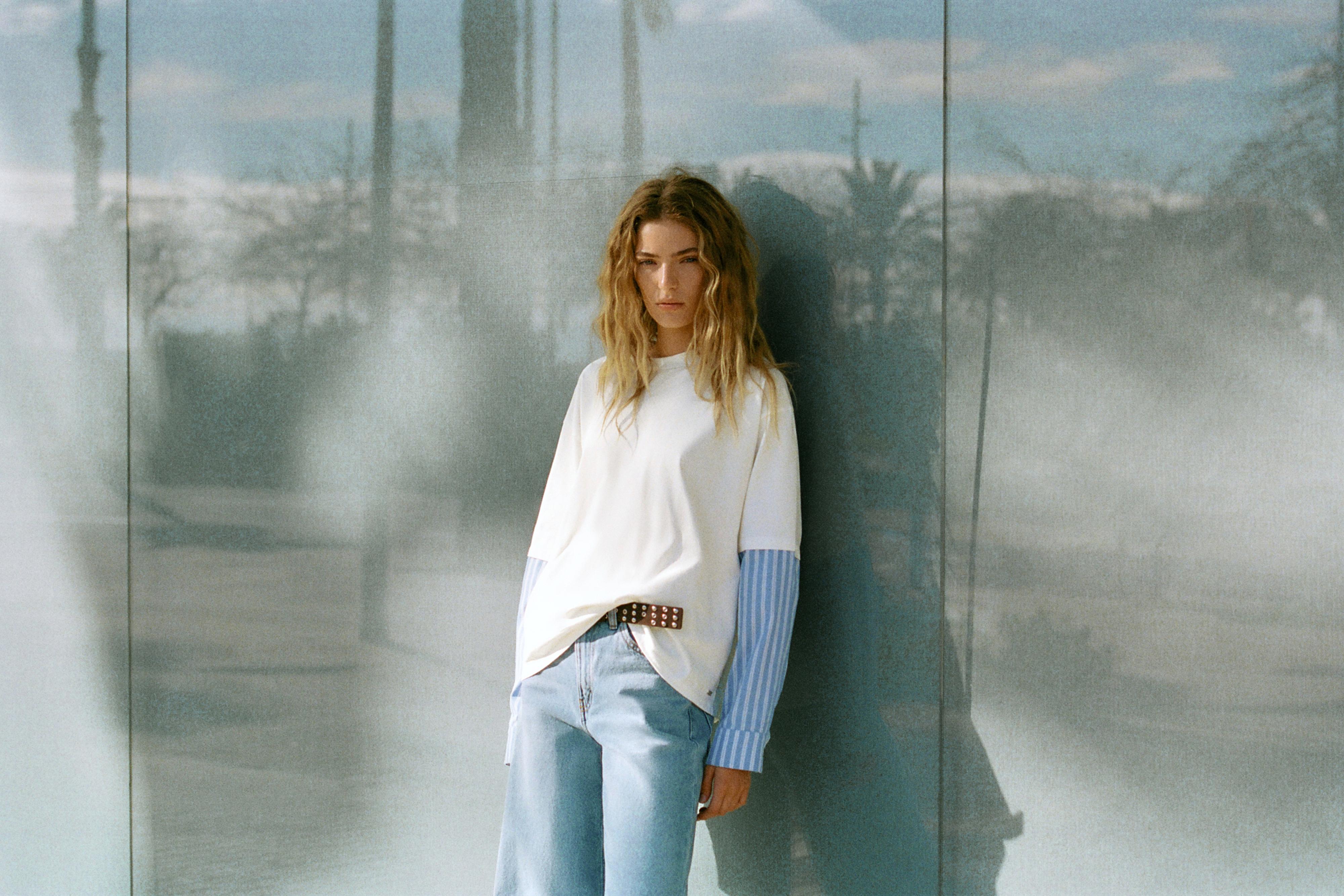 Double sleeve shirt T-shirt — Sand