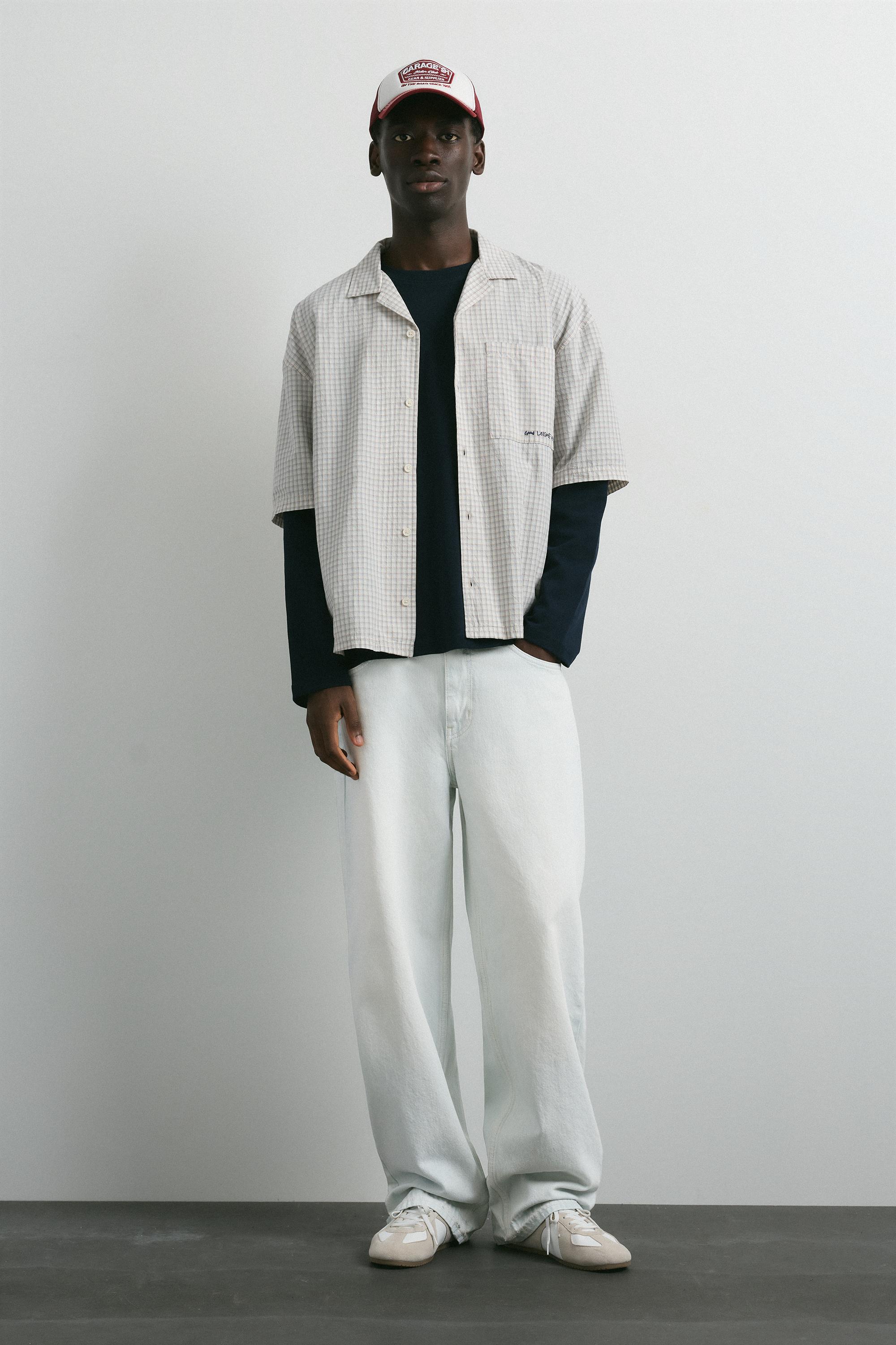 Wide-leg jeans — Pale indigo