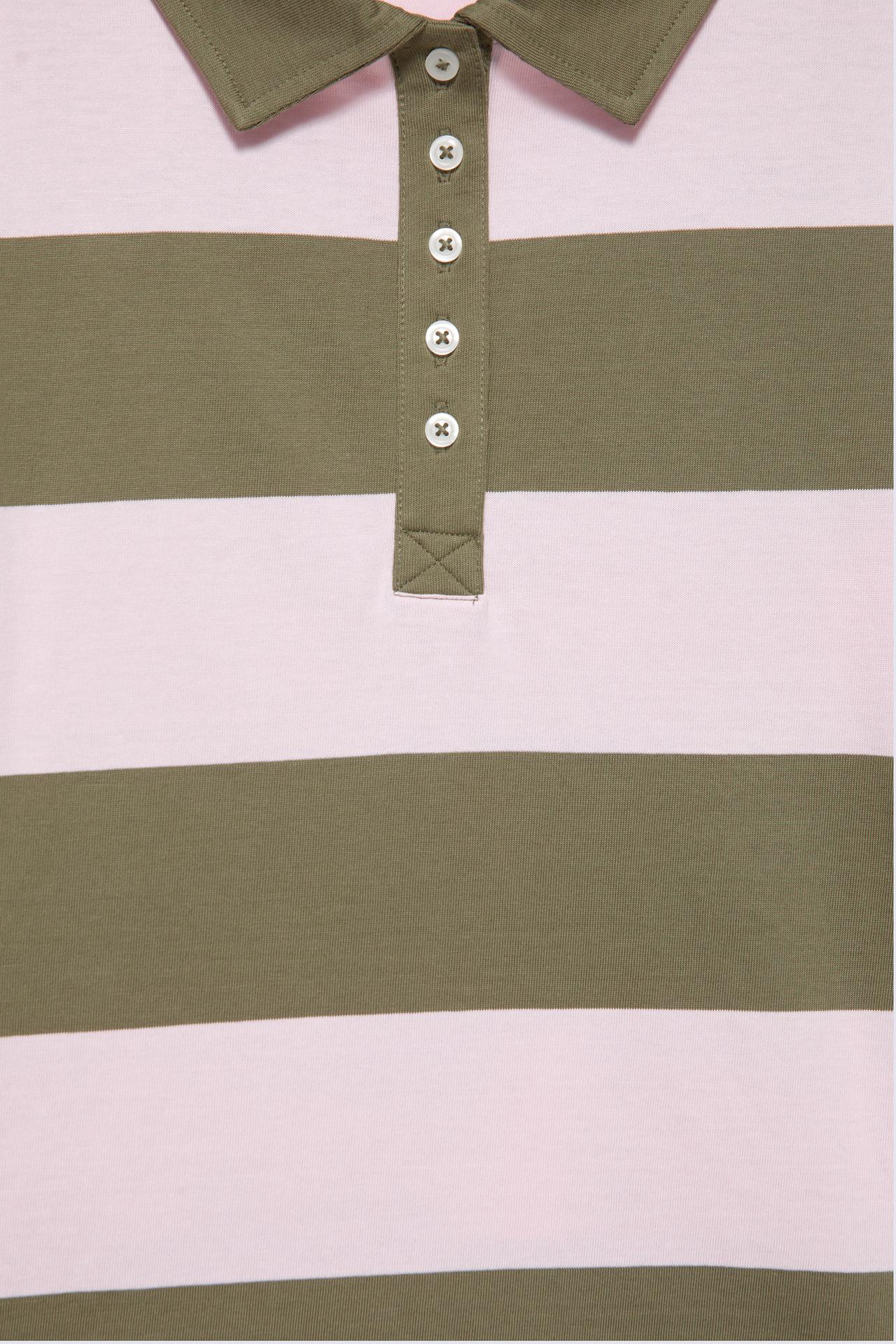 Long sleeve polo shirt — Striped
