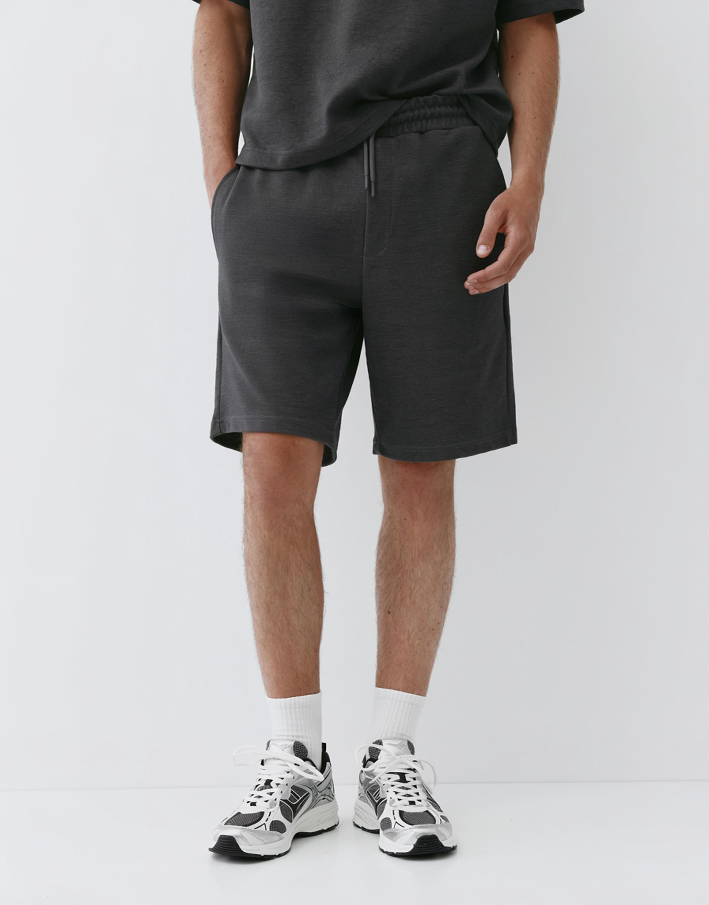 Relaxed fit Bermuda shorts — Anthracite grey