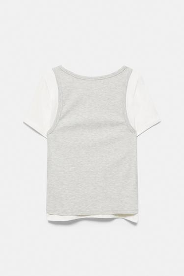 Double graphic T-shirt — Grey 4