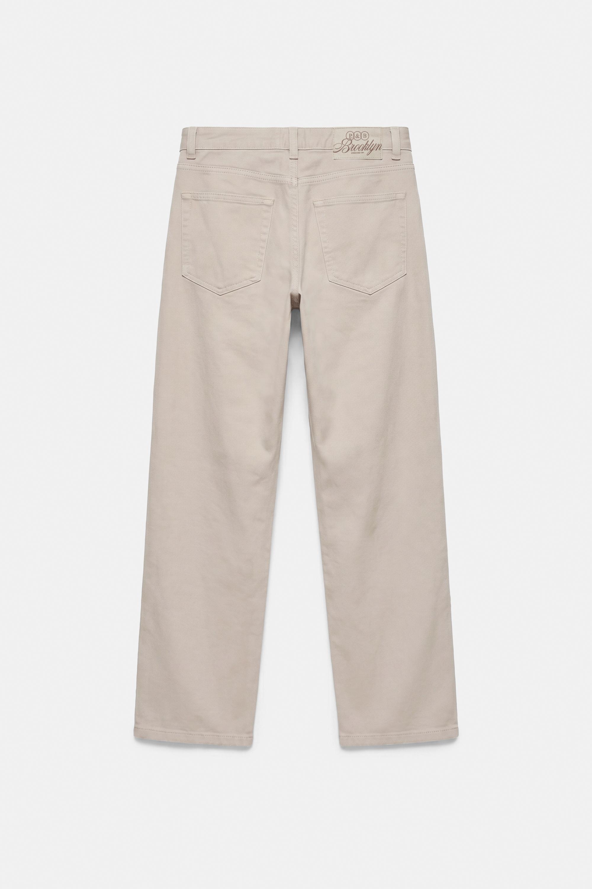 Straight-leg trousers — Stone