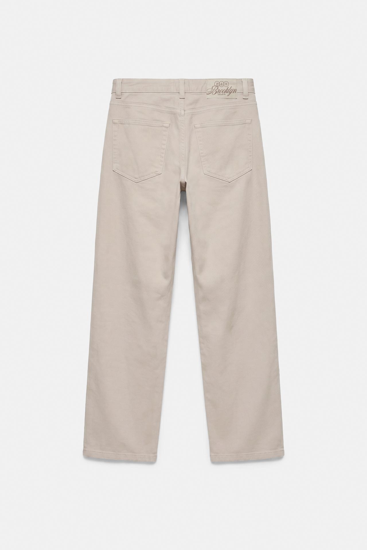 Straight-leg trousers — Stone