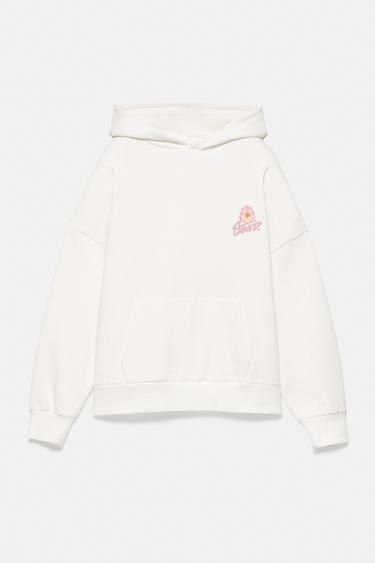 Flower graphic hoodie — Ice 5