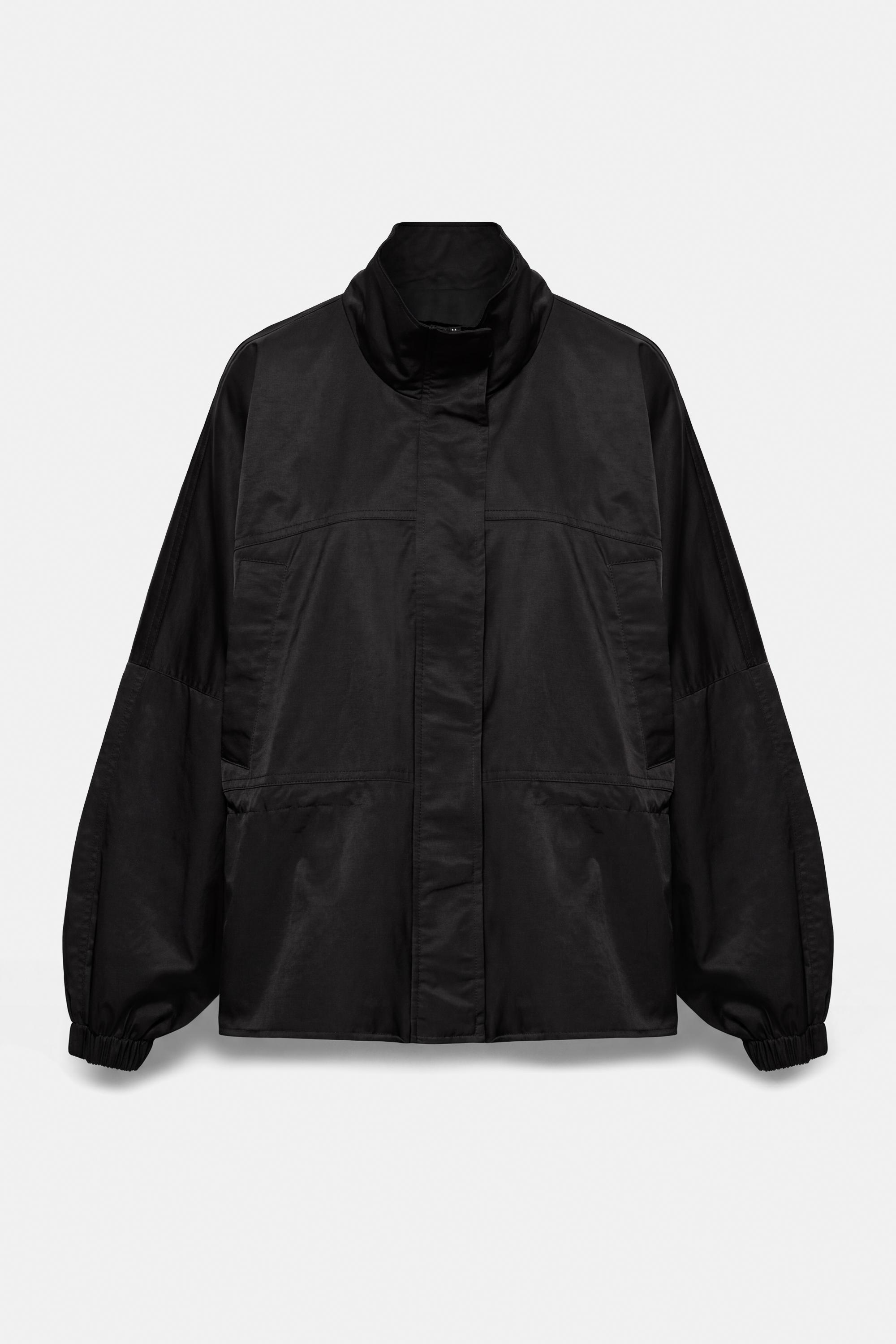 Gathered waist jacket — Black