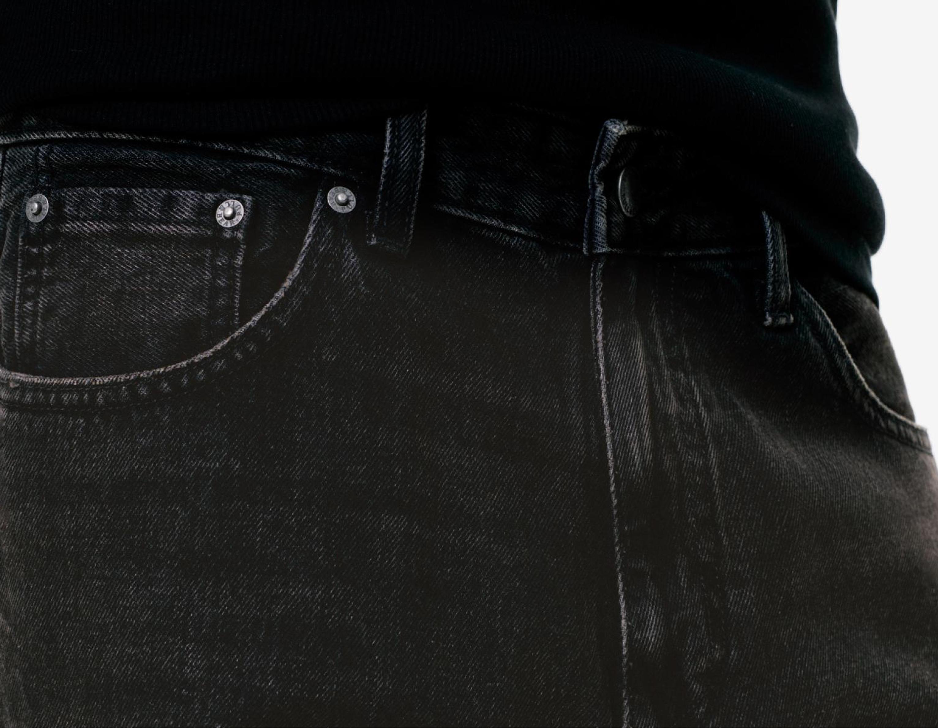 Straight-leg jeans — Black