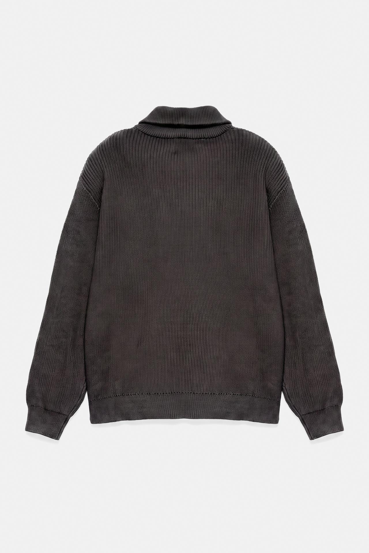 Quarter-zip jumper — Dark anthracite