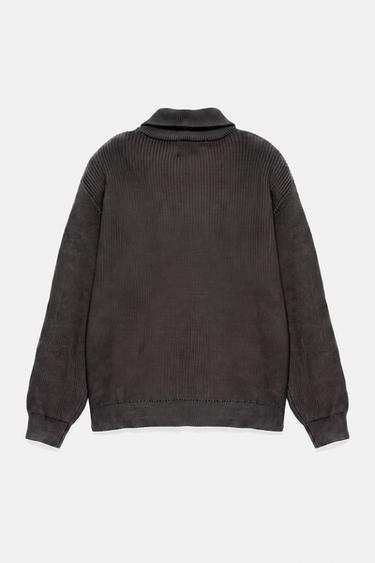 Quarter-zip jumper — Dark anthracite 8