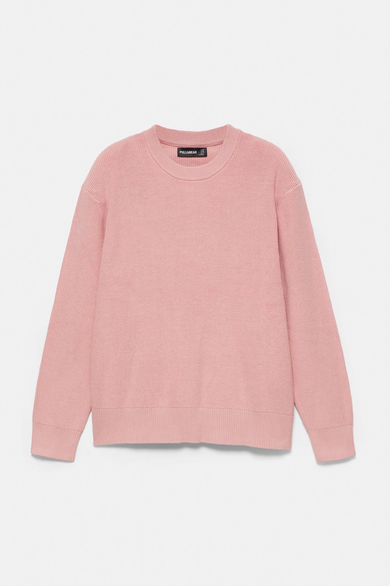 Basic knit jumper — Pastel pink