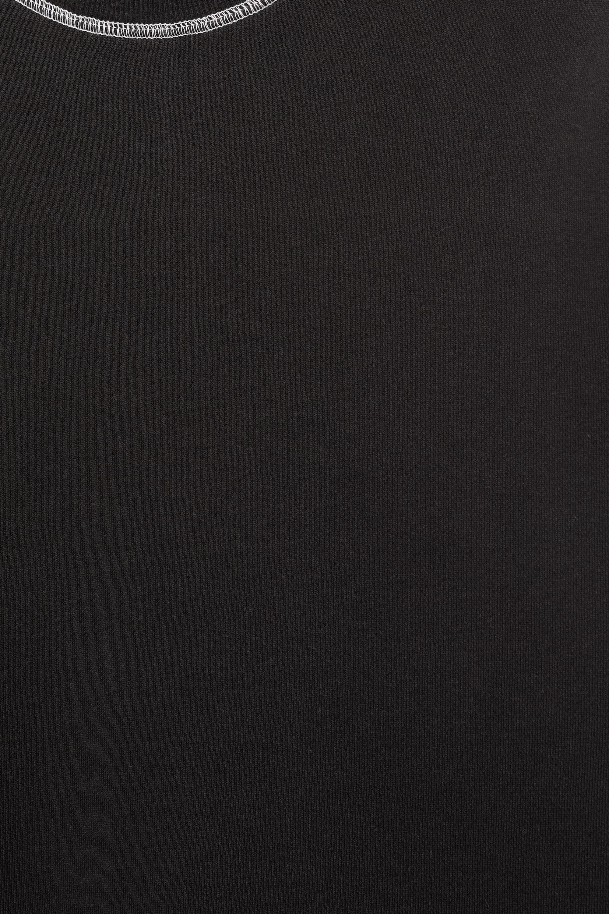 Short sleeve STWD seam sweatshirt — Black