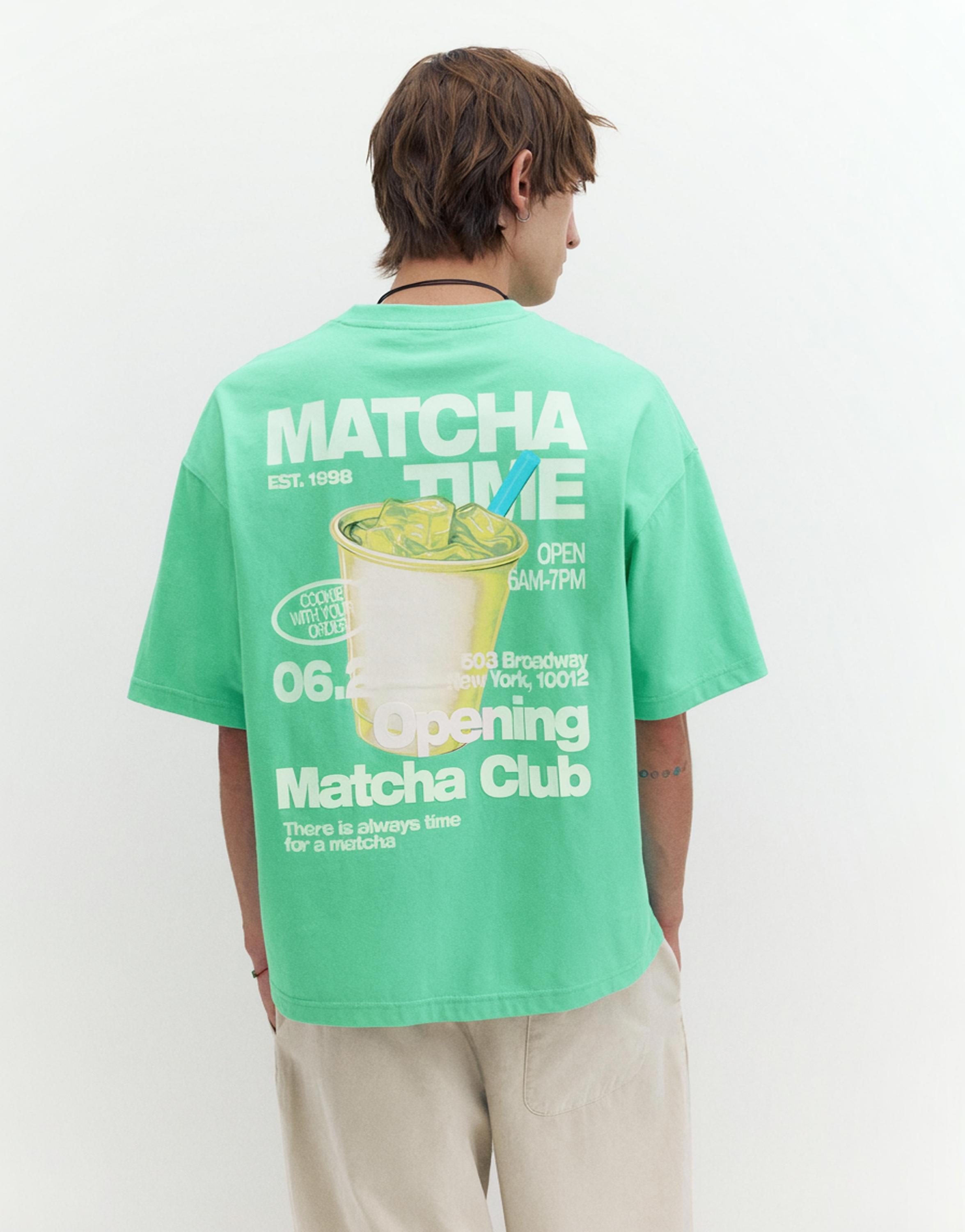 STWD Matcha Club graphic T-shirt — Green