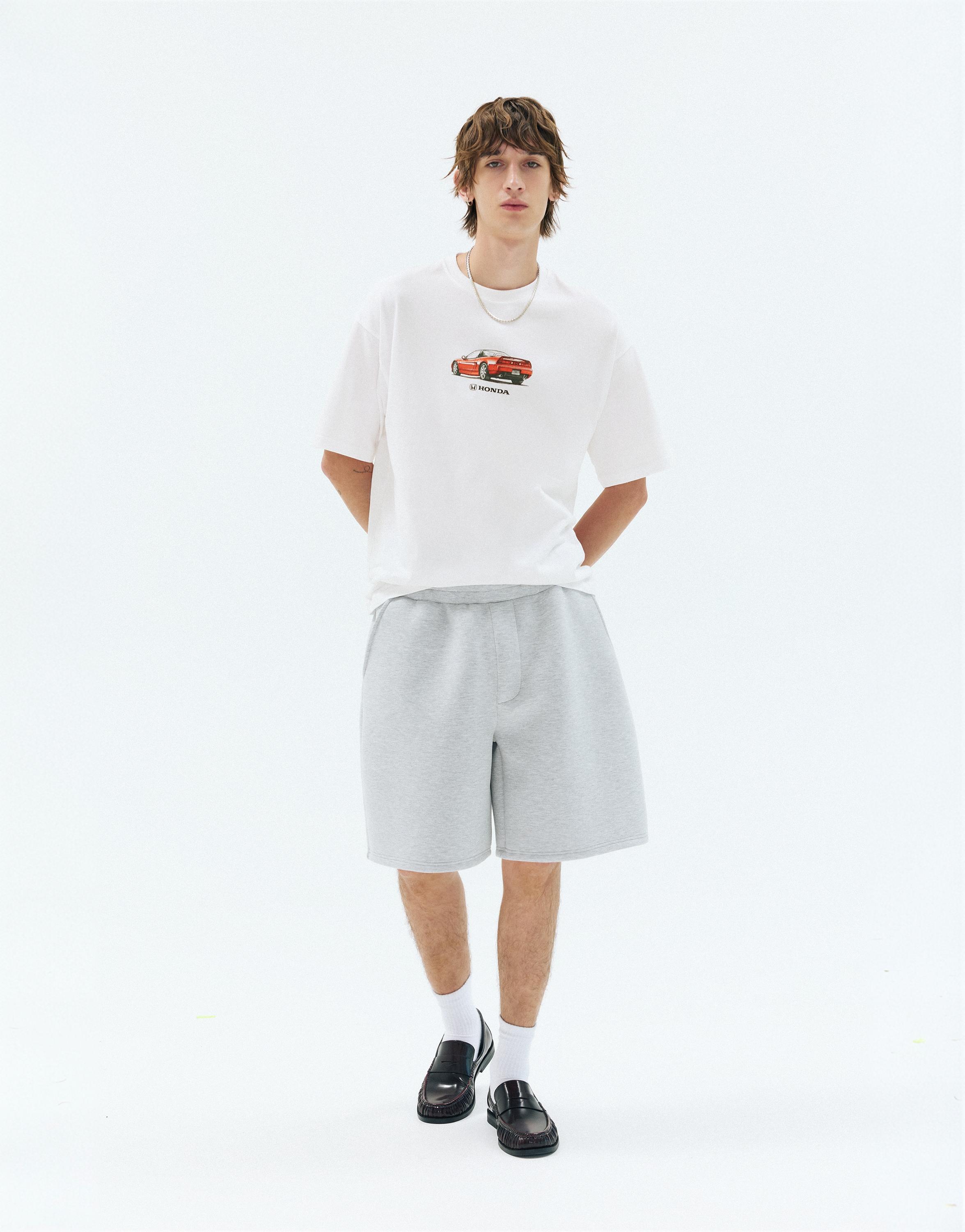 Honda car graphic T-shirt — Off white
