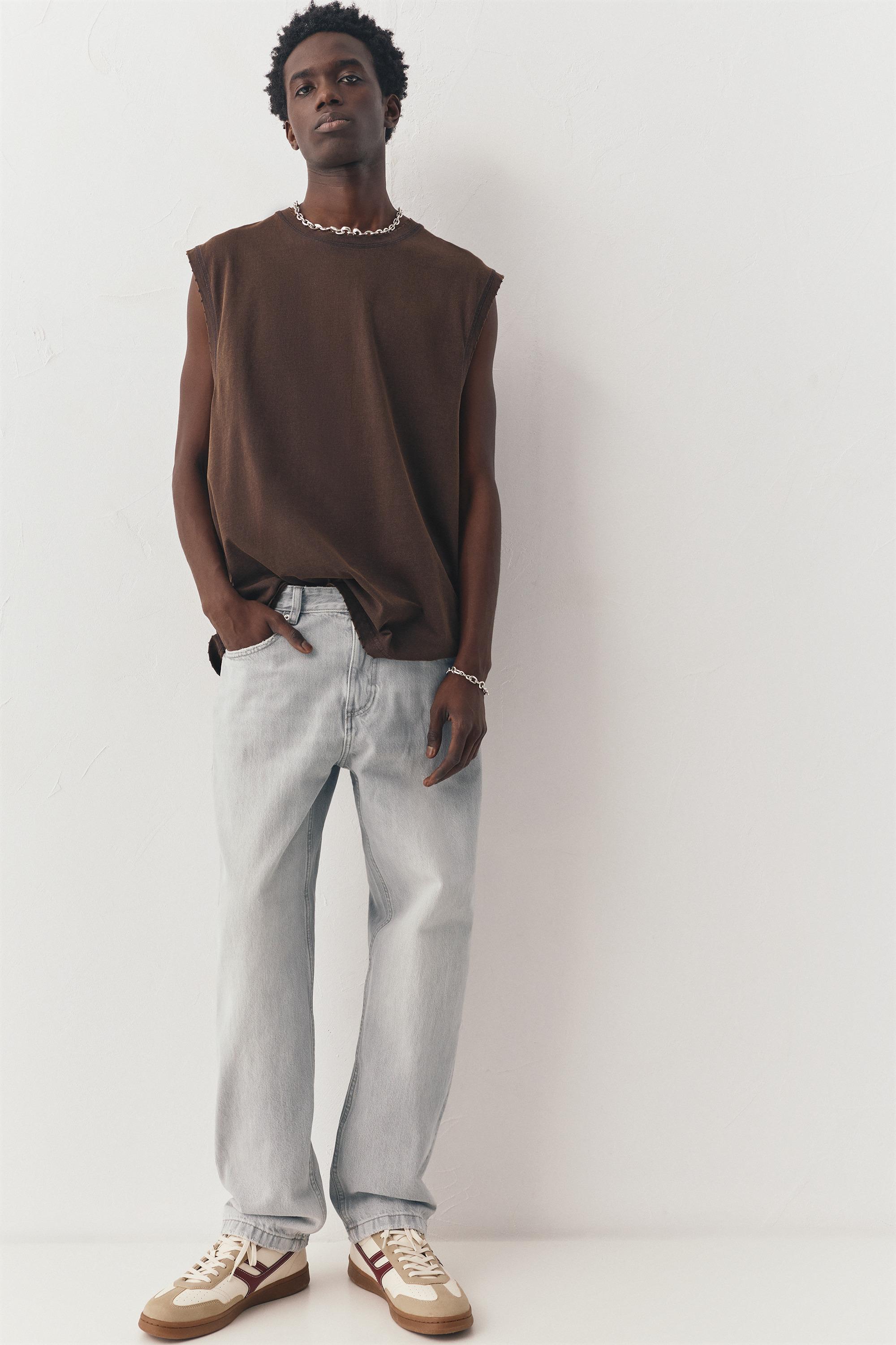 Straight-leg jeans — Pale grey