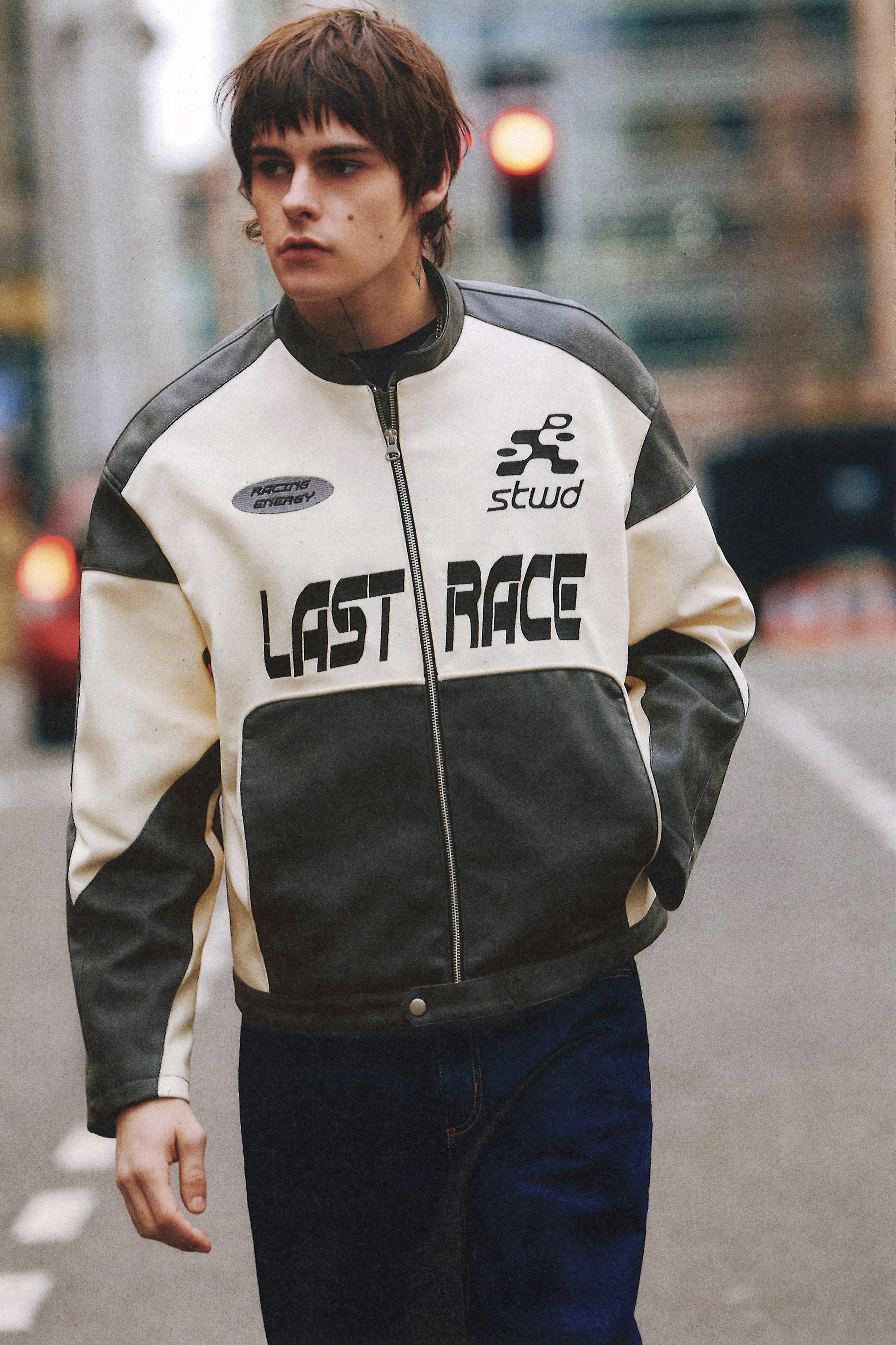 Kunstlederjacke Mit Paneelen