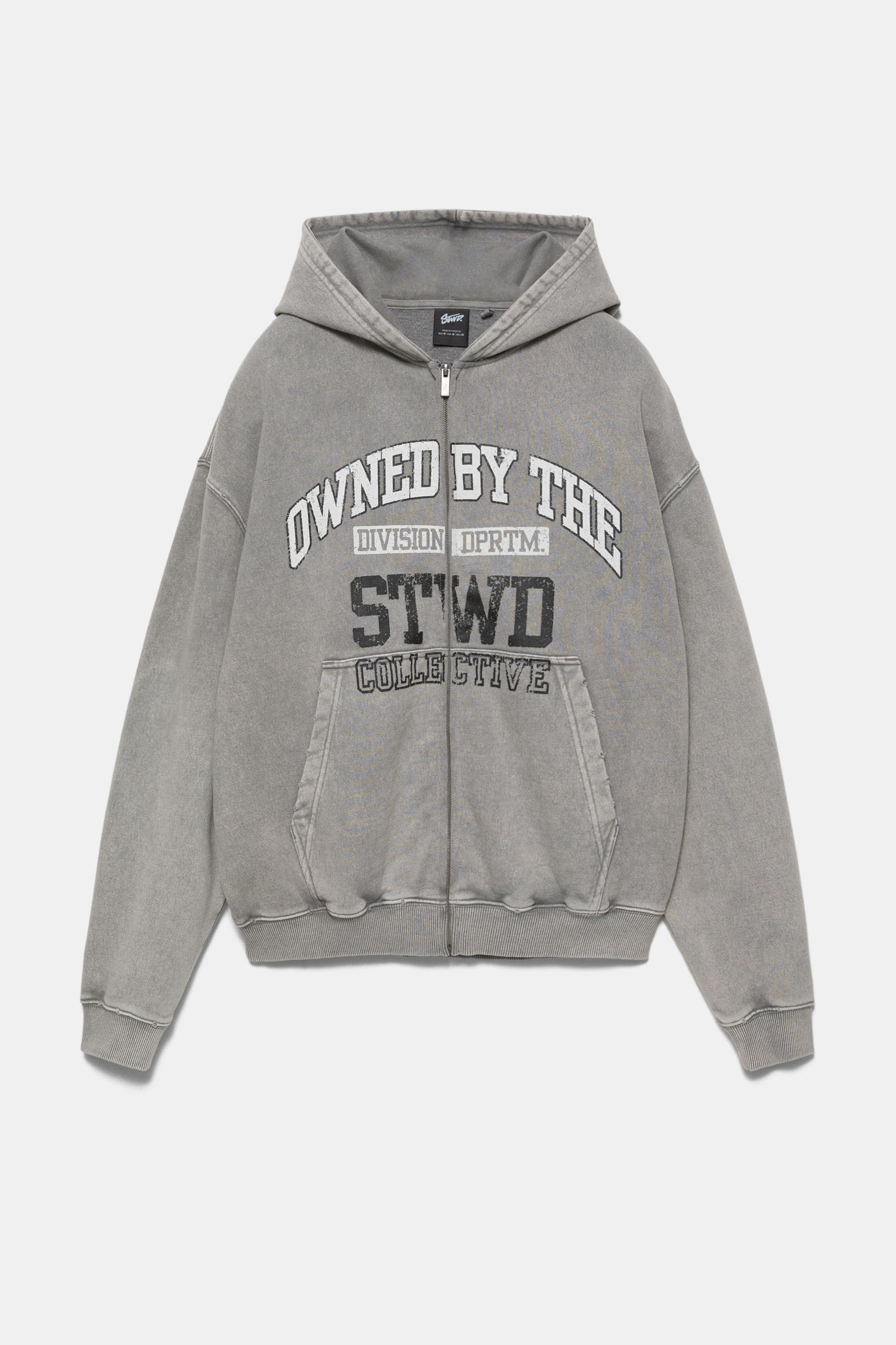 STWD fermuarlı kapüşonlu sweatshirt - Görsel 2