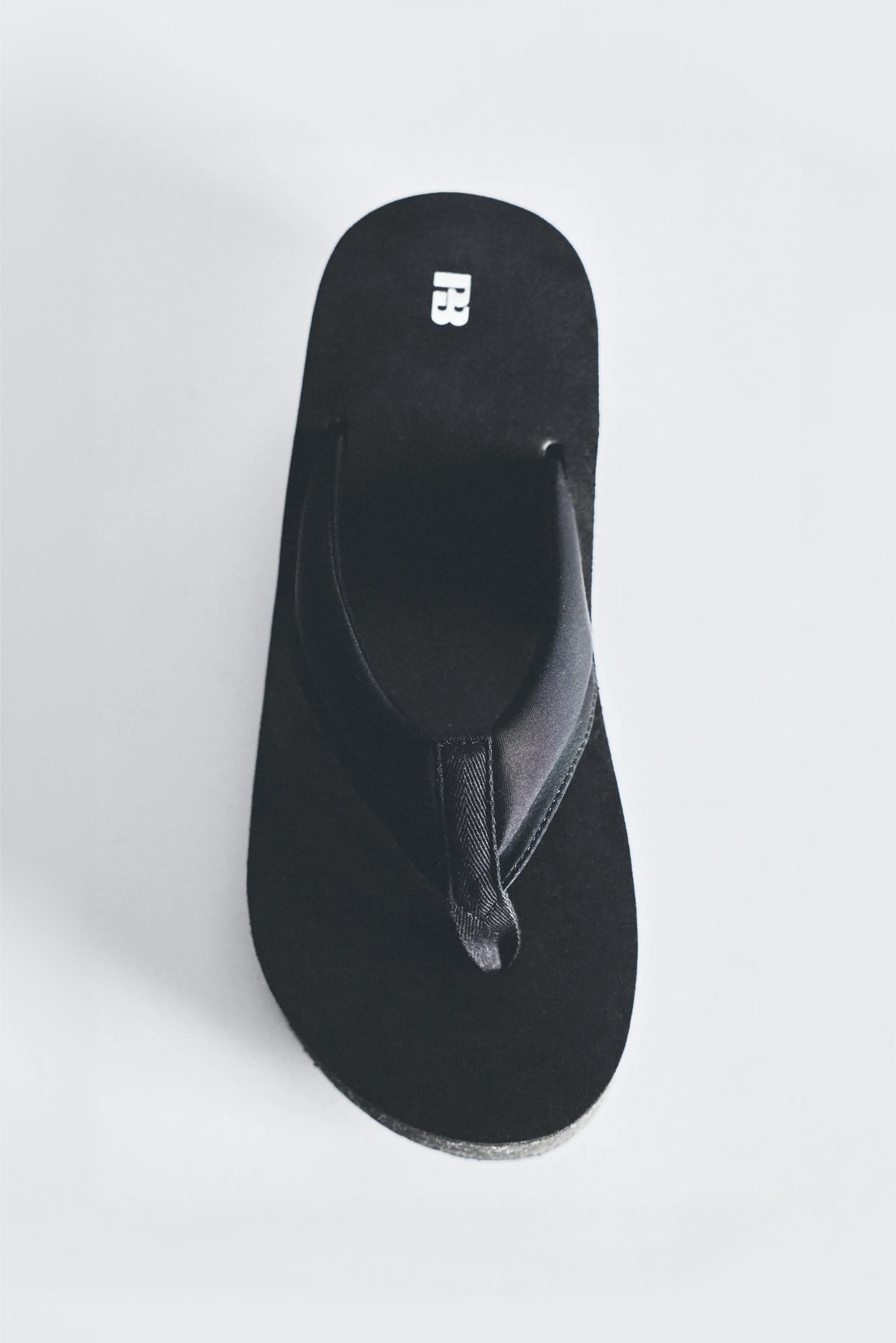 Platform wedge sandals — Black