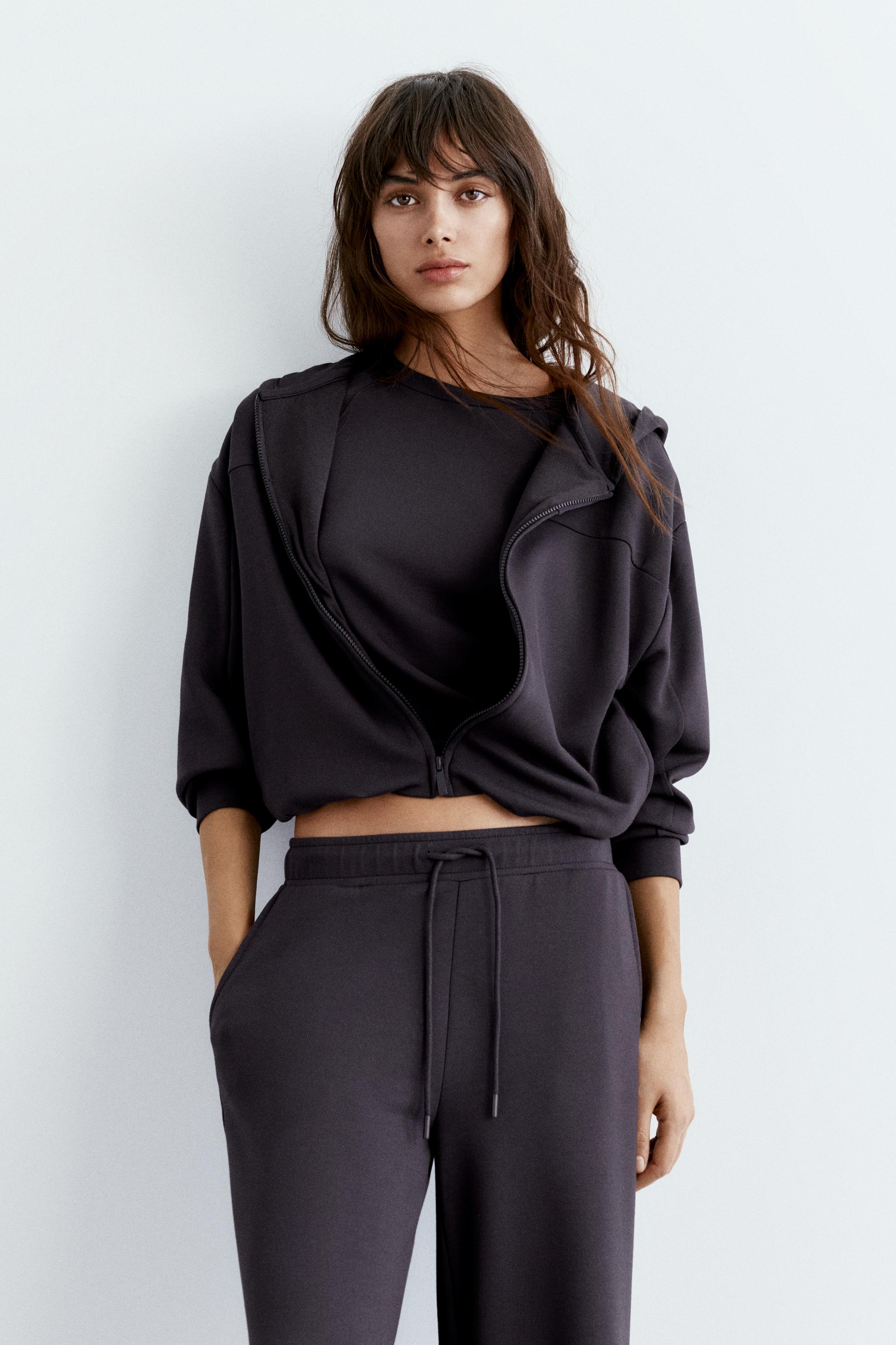 Soft touch hooded sweatshirt — Black