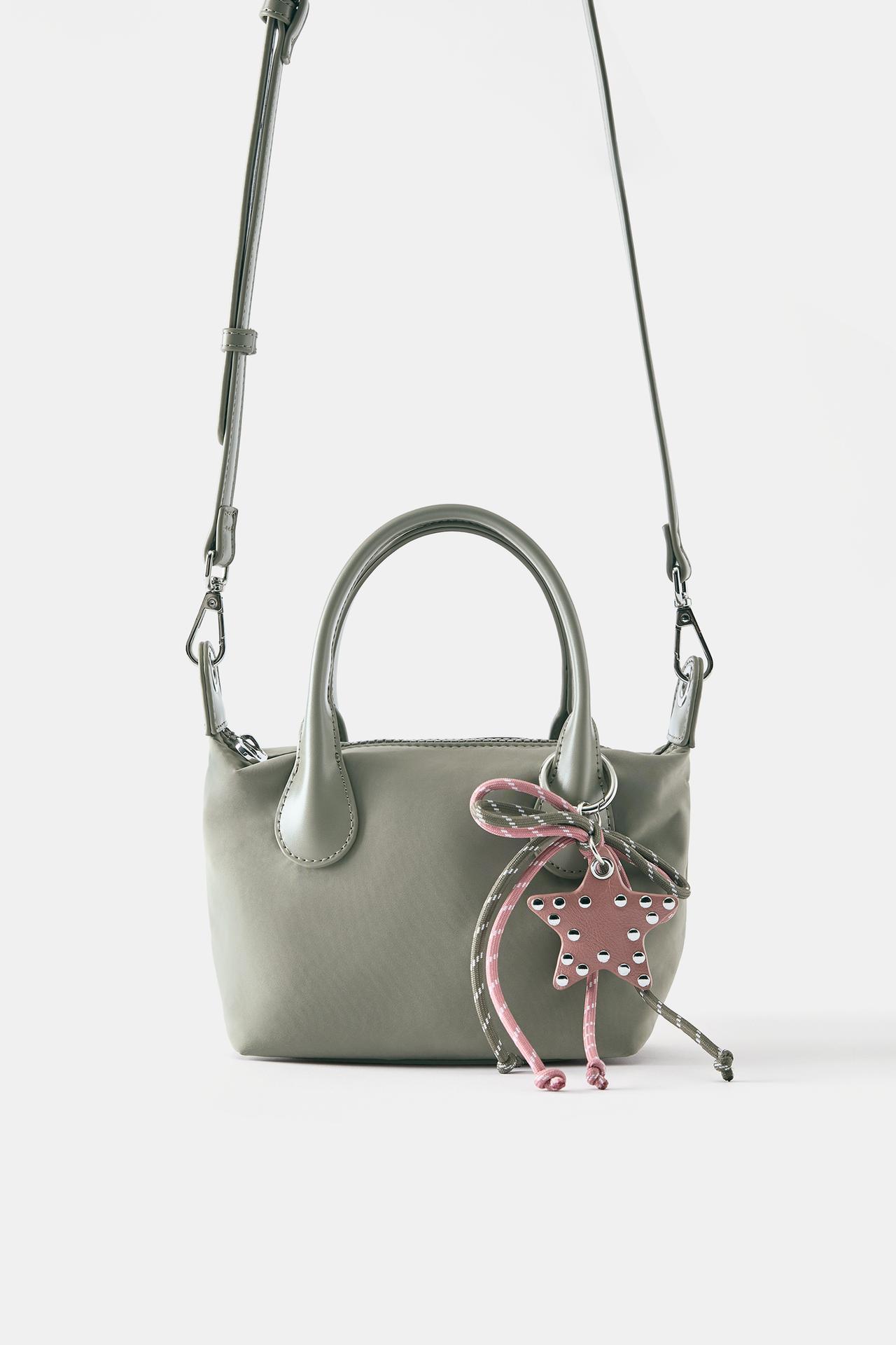 Embellished nylon crossbody bag — Mint green
