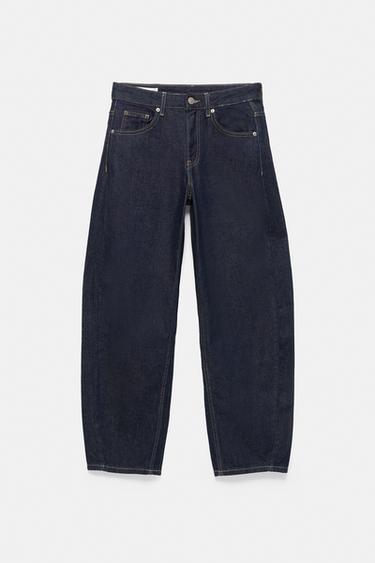 Low-rise barrel jeans — Navy 6