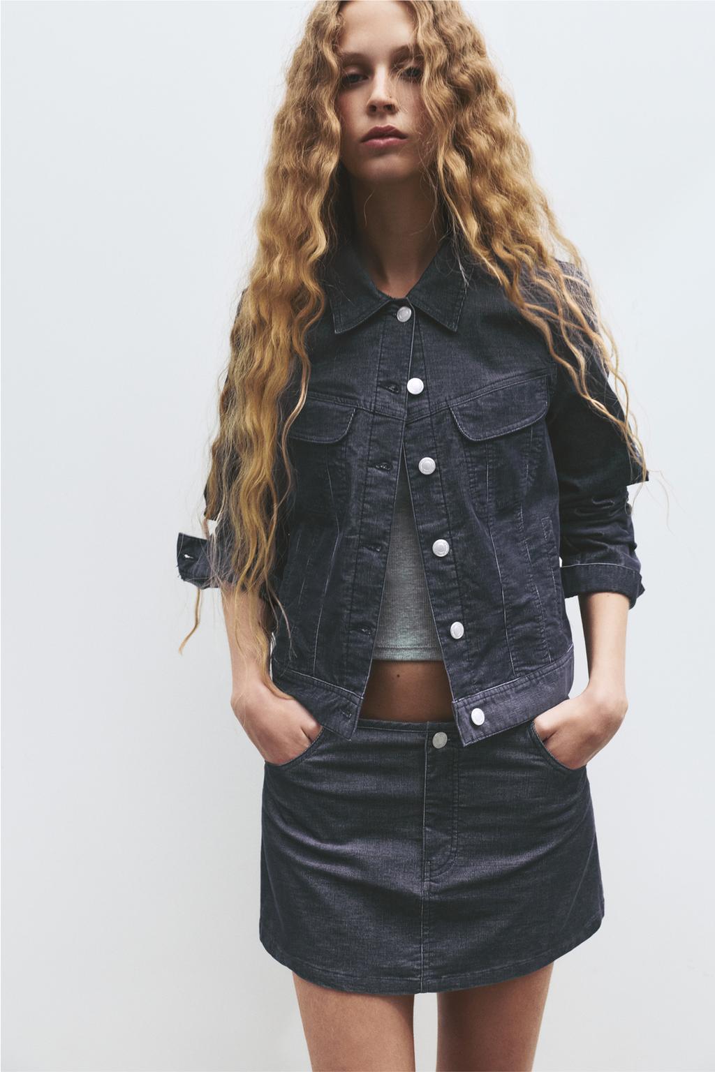 Veste micro-velours côtelé cintrée pull&bear