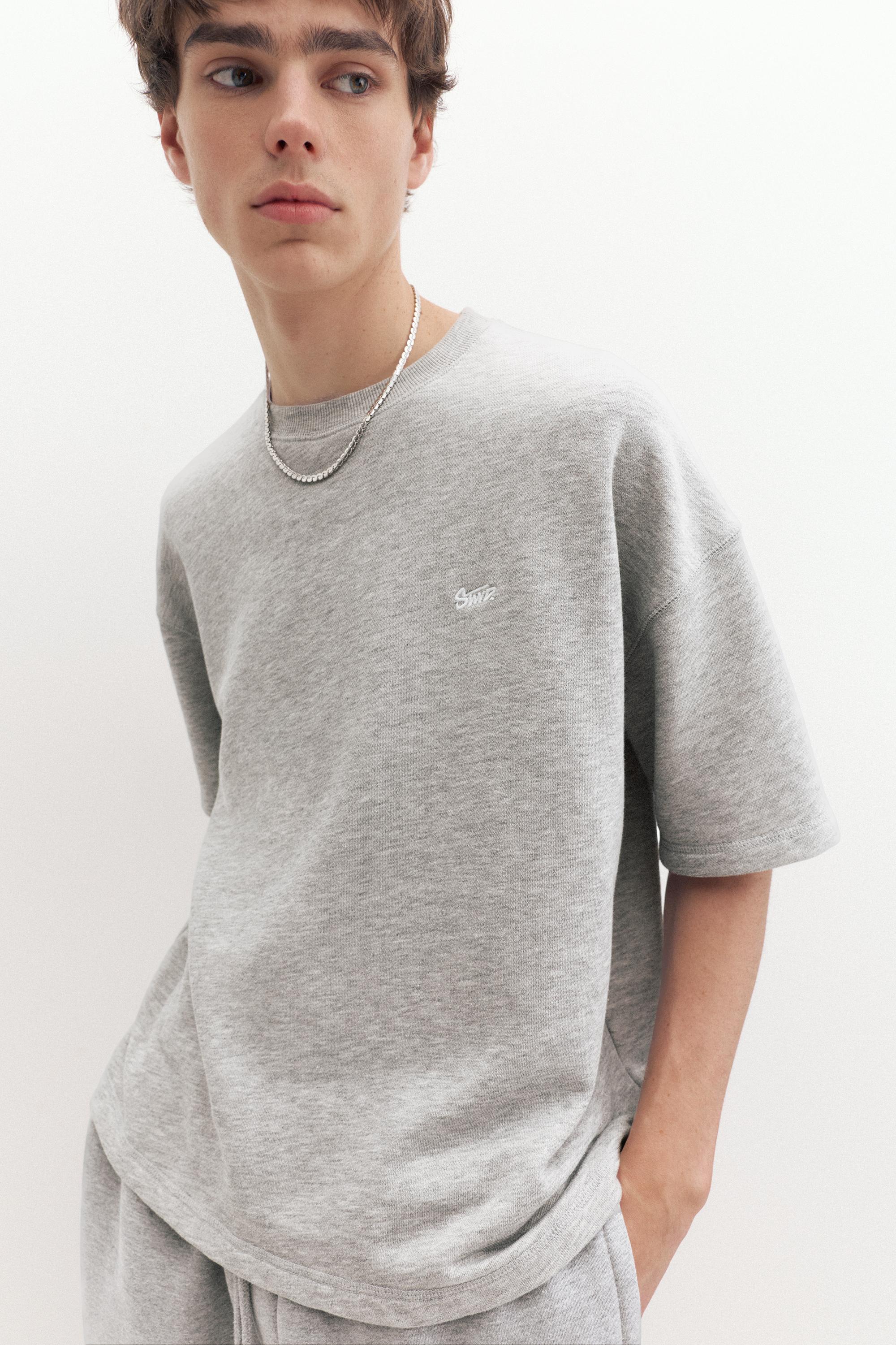 Short sleeve STWD sweatshirt — Greyish (alternate view)