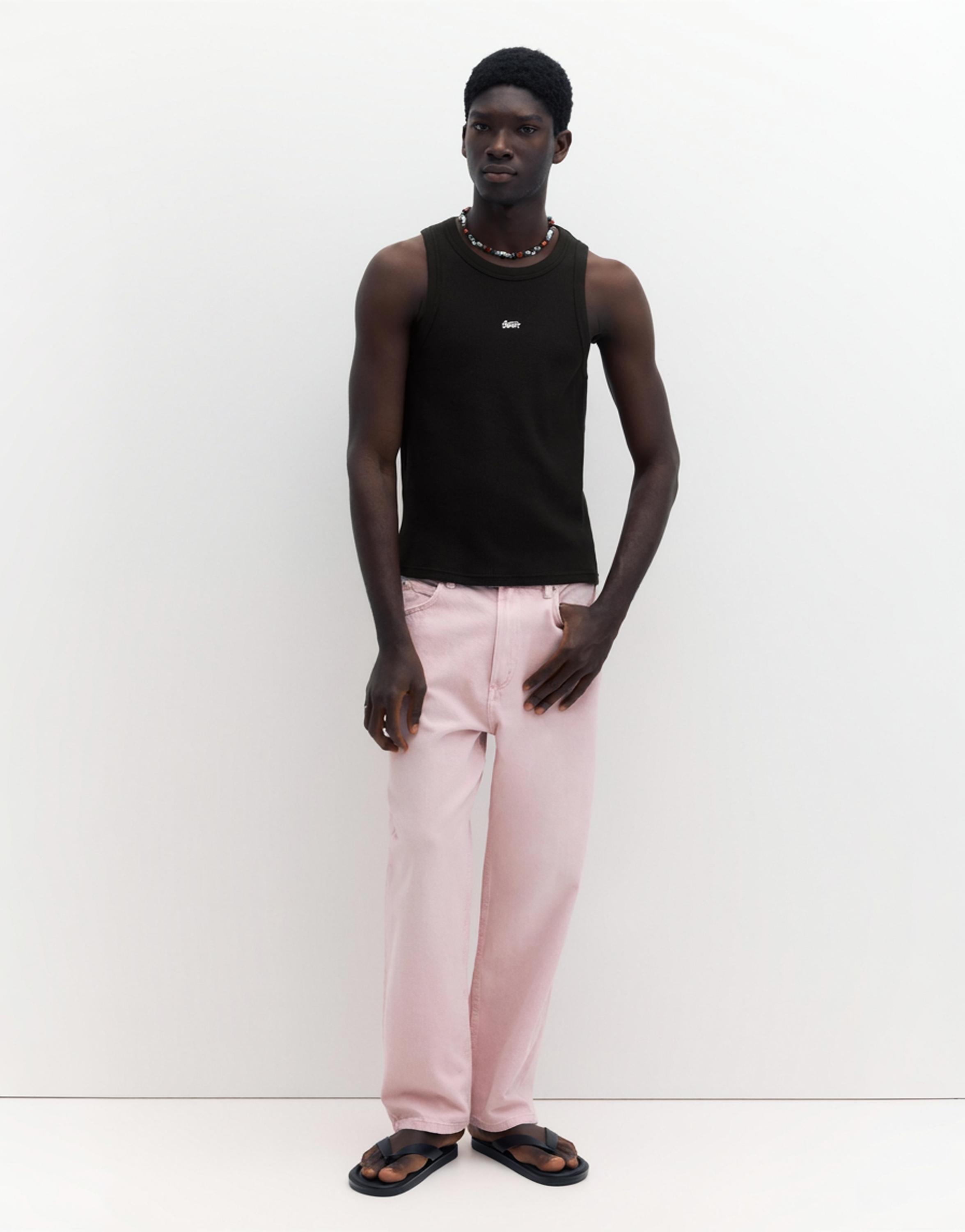 STWD waffle-knit vest — Black