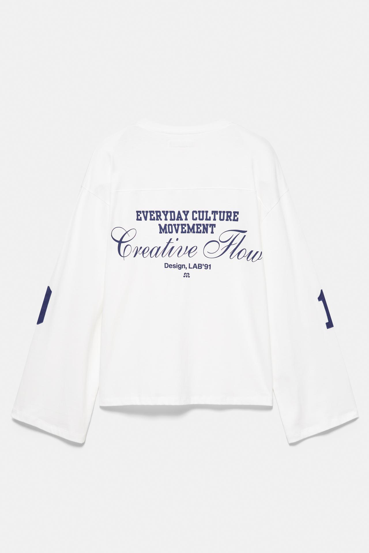 Long sleeve graphic and number T-shirt — Ice
