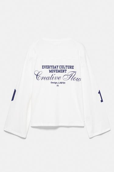Long sleeve graphic and number T-shirt — Ice 5