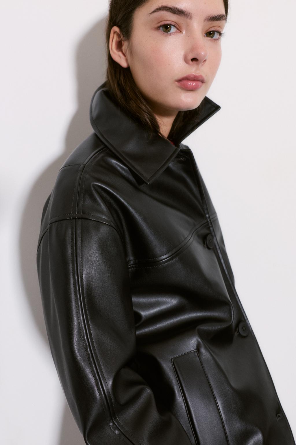 Leather effect jacket pull&bear