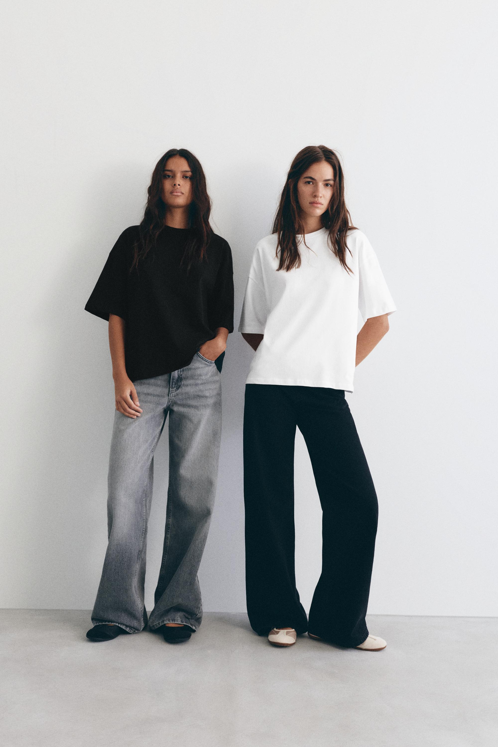 Pack of oversize T-shirts — White/Black