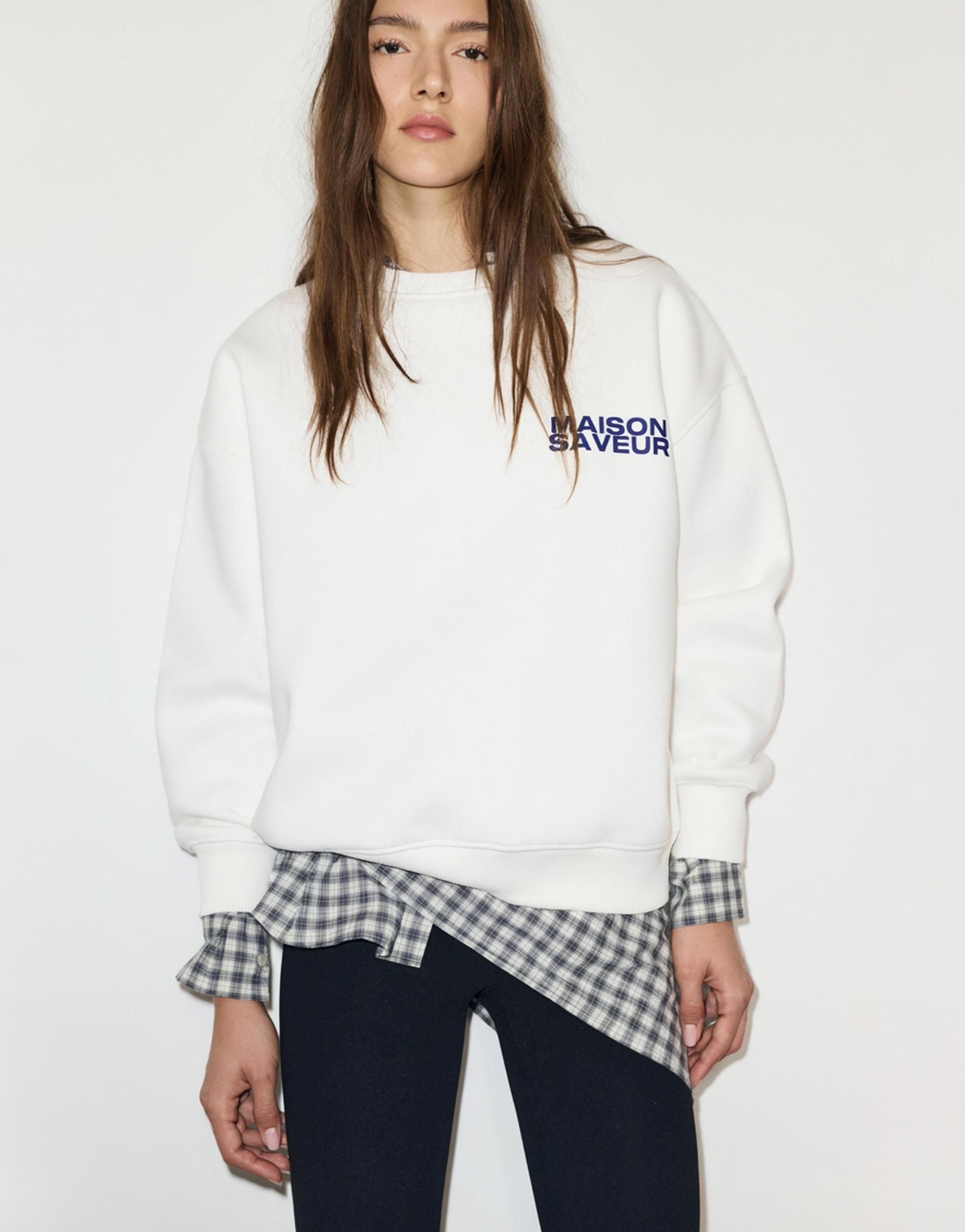 Profiterole graphic sweatshirt — Ice
